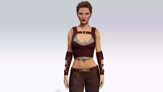 Sexy character Fully Rigged 3D model