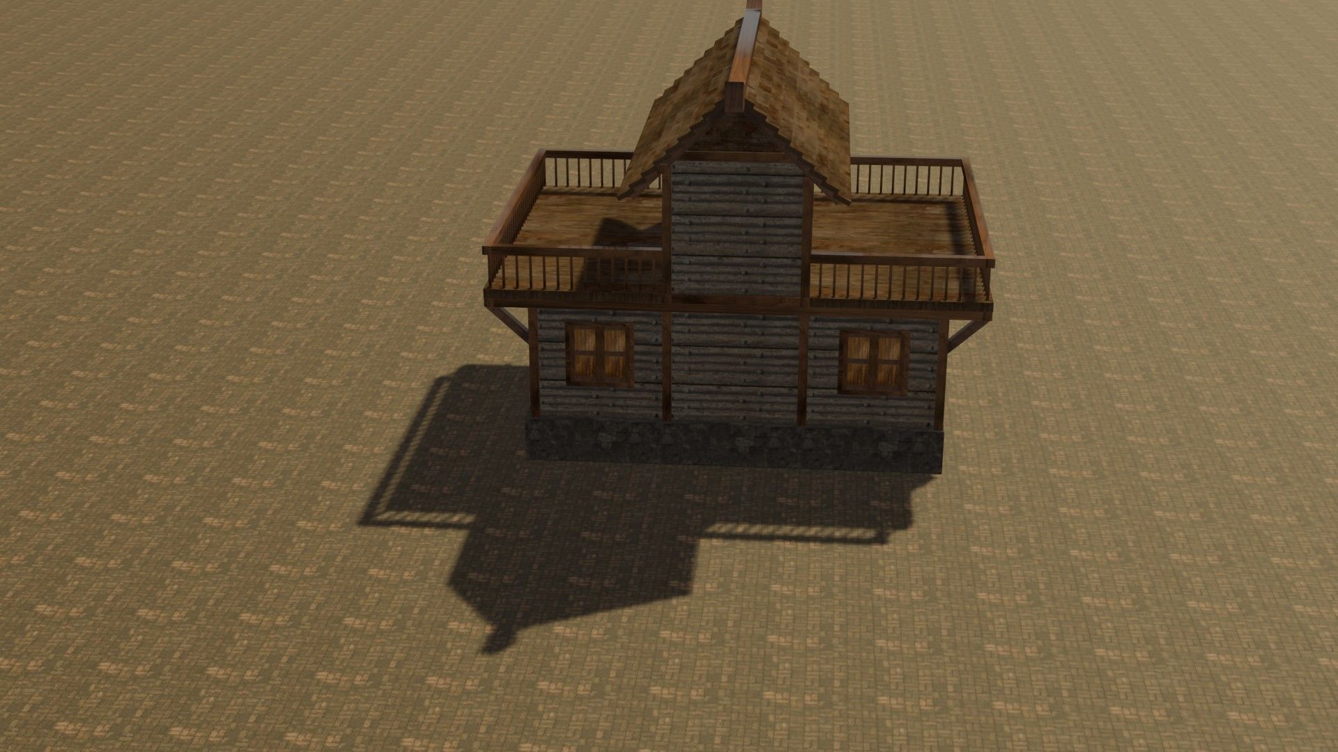 Medieval house eight 4 Low-poly 3D model_15