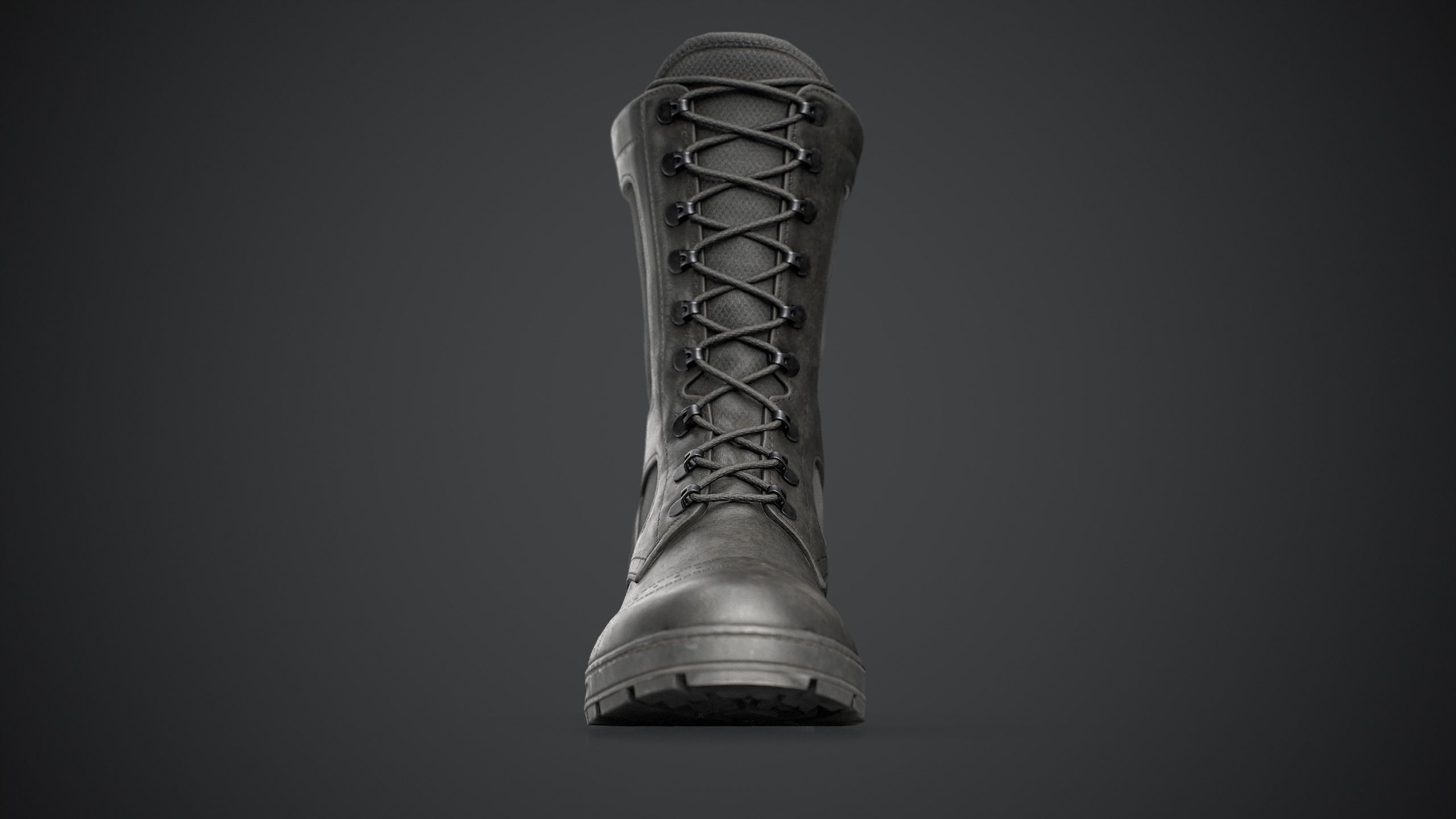 Army Boot Low-poly 3D model_5