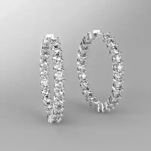 Earring-hoop-diamond