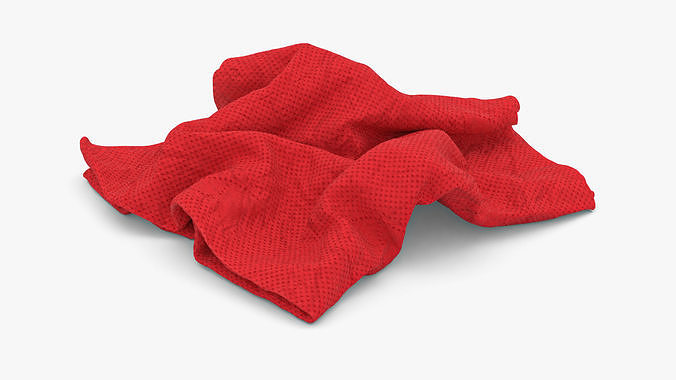 Napkin Crumpled Unfolded 3D model 5