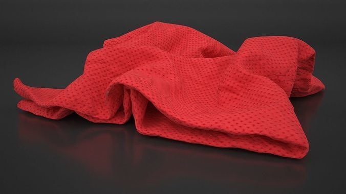 Napkin Crumpled Unfolded 3D model 4