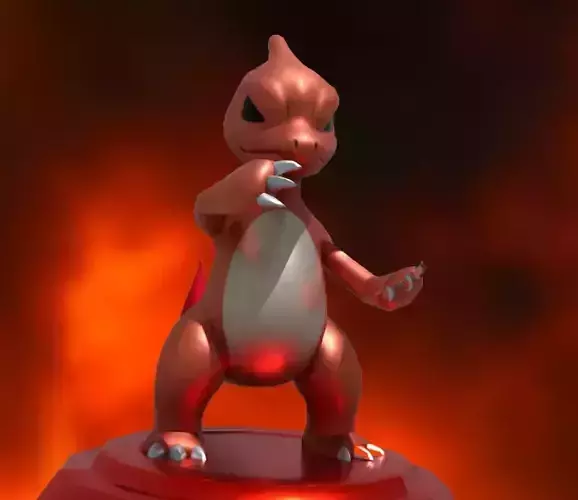 CHARMELEON  POKEMON  FIGURE FOR PRINT 
