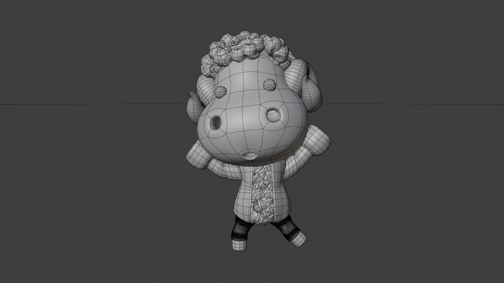 Cute Sheep 3D Illustration 3D model_1