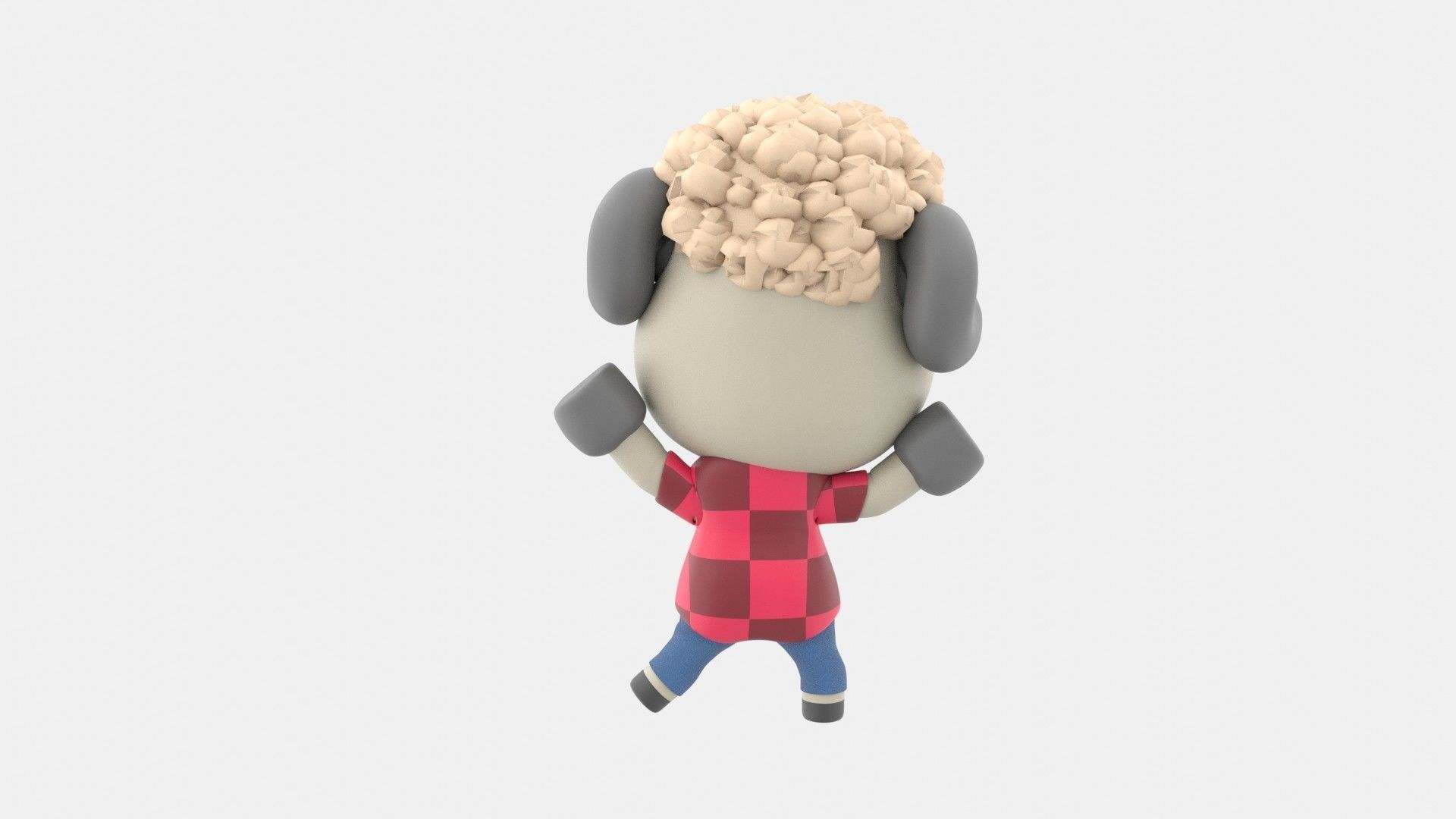 Cute Sheep 3D Illustration 3D model_10