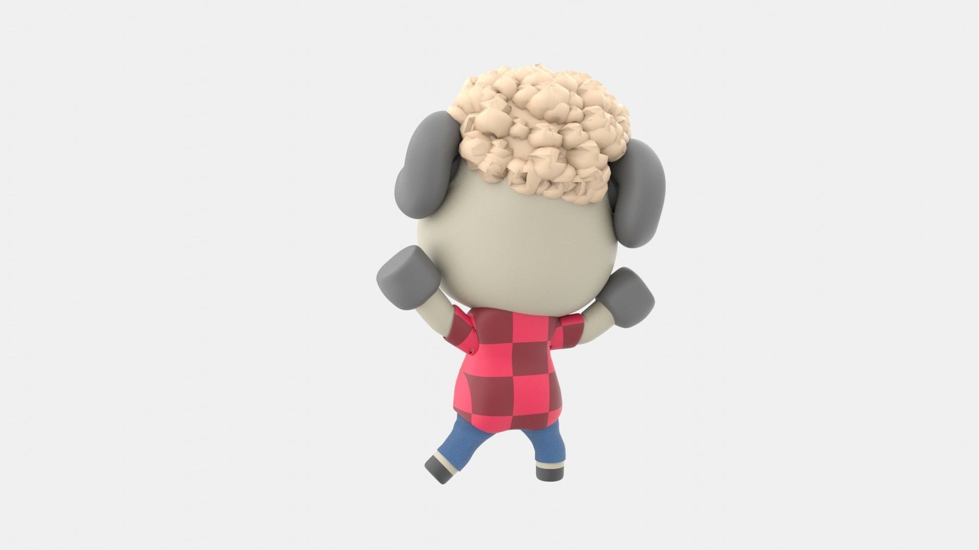 Cute Sheep 3D Illustration 3D model_9