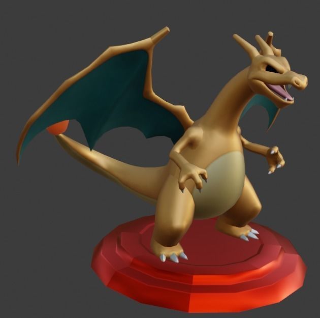 CHARIZARD POKEMON  FIGURE FOR PRINT  3D print model_1