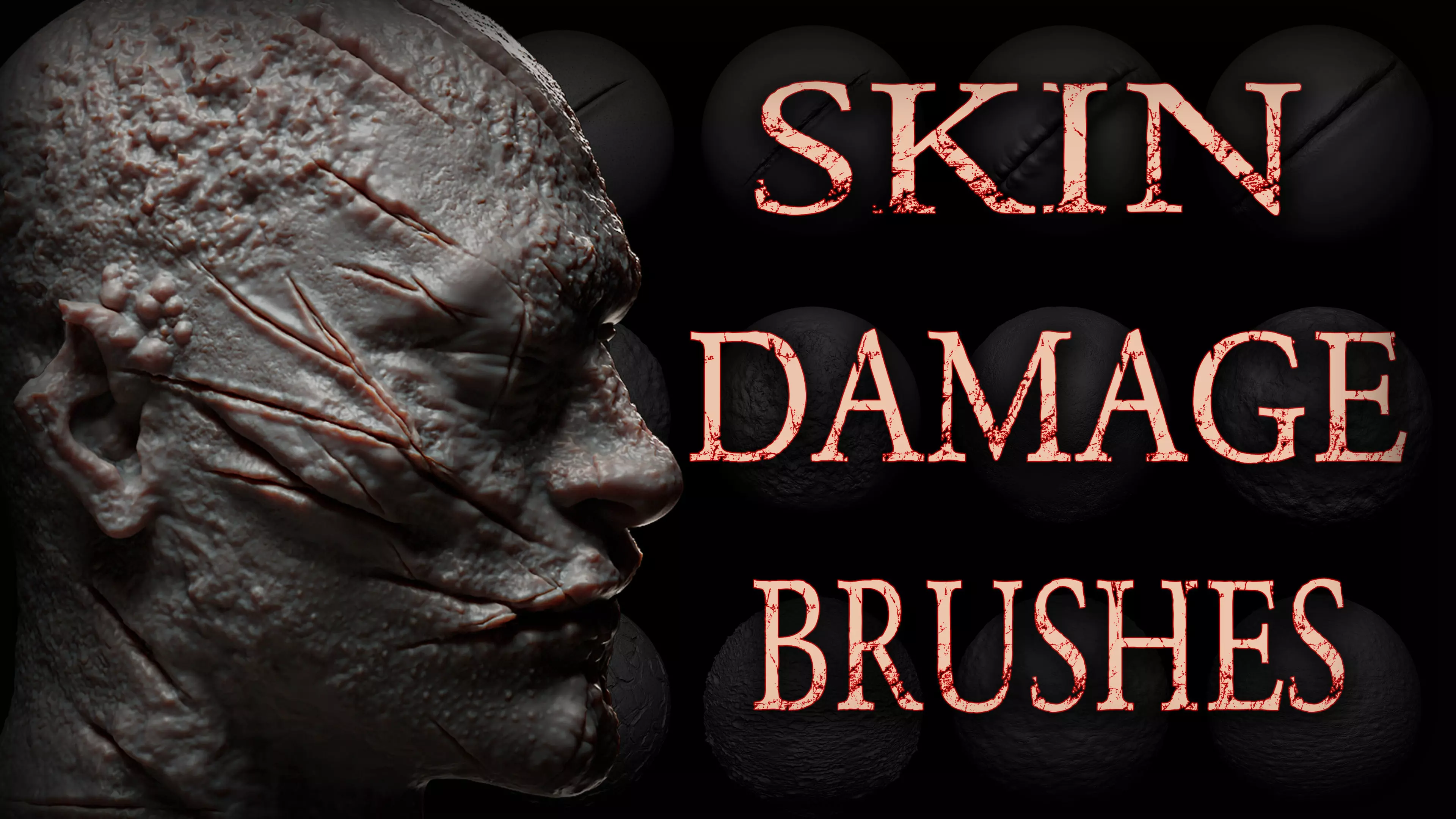 Zbrush  Blender  30 Skin Damages Brushes Texture_0