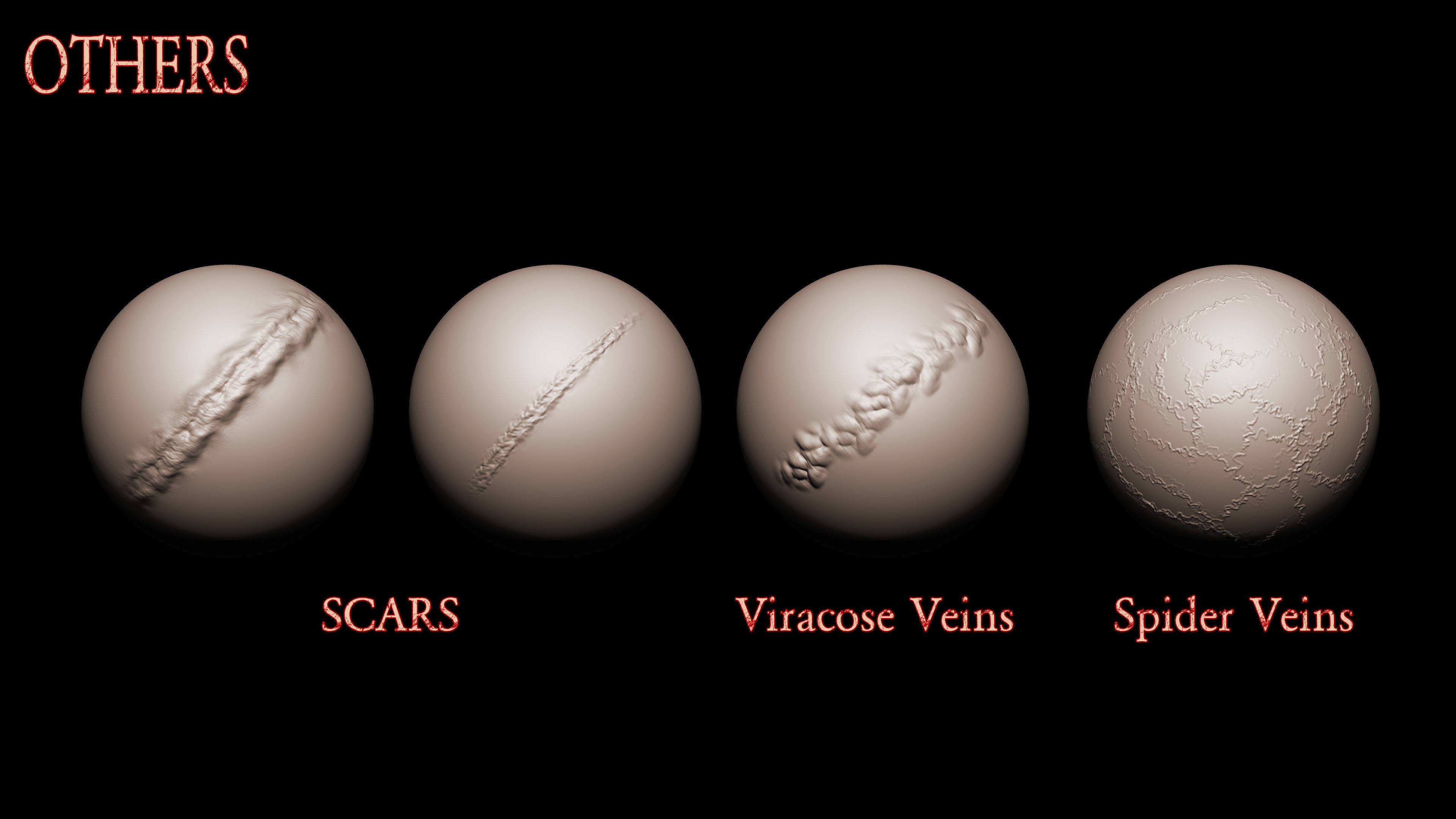 Zbrush  Blender  30 Skin Damages Brushes Texture_5