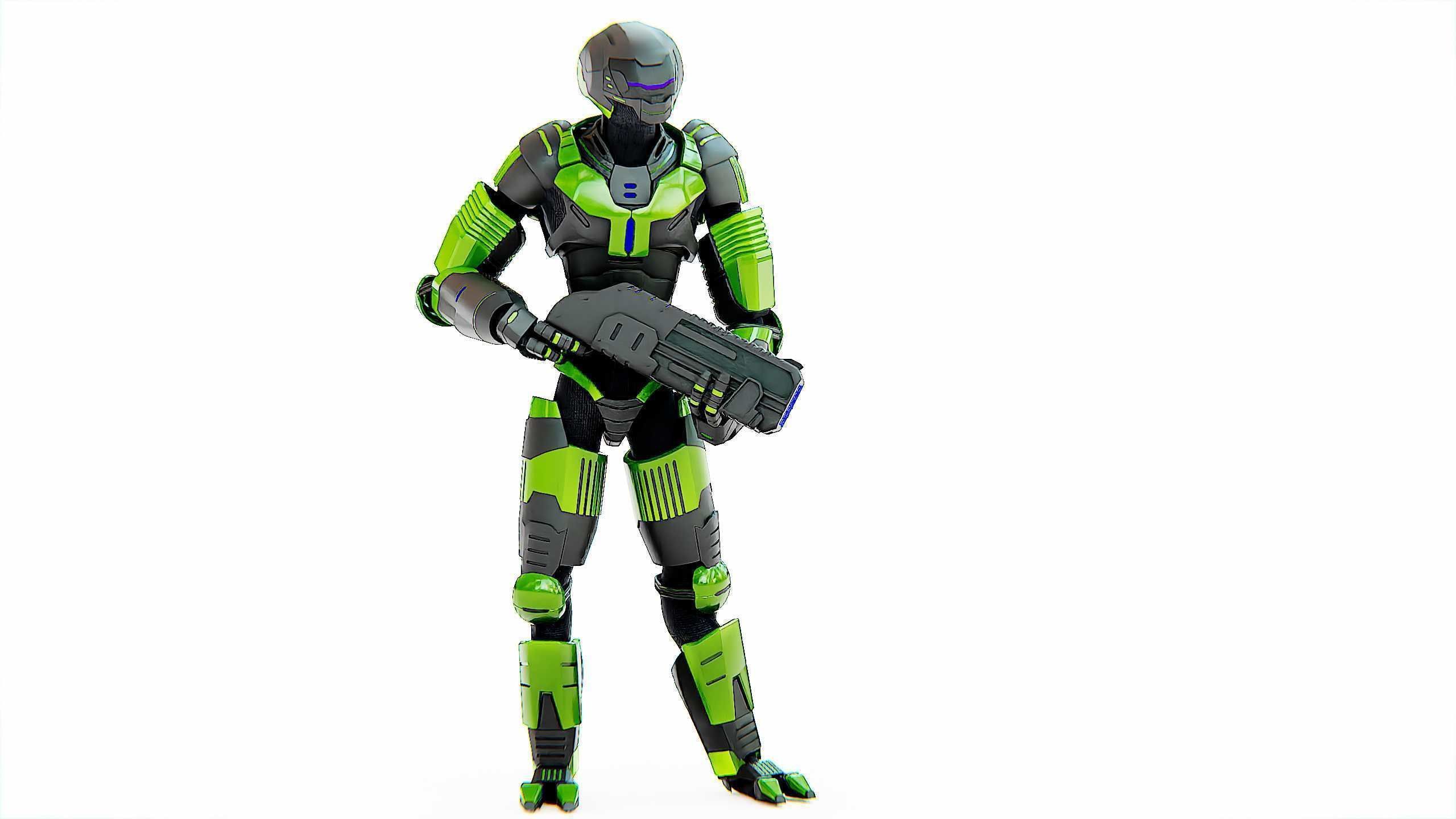 ALIEN TROOPER ZHORG Rigged for Unreal Engine - Unity - MIXAMO 3D model_4