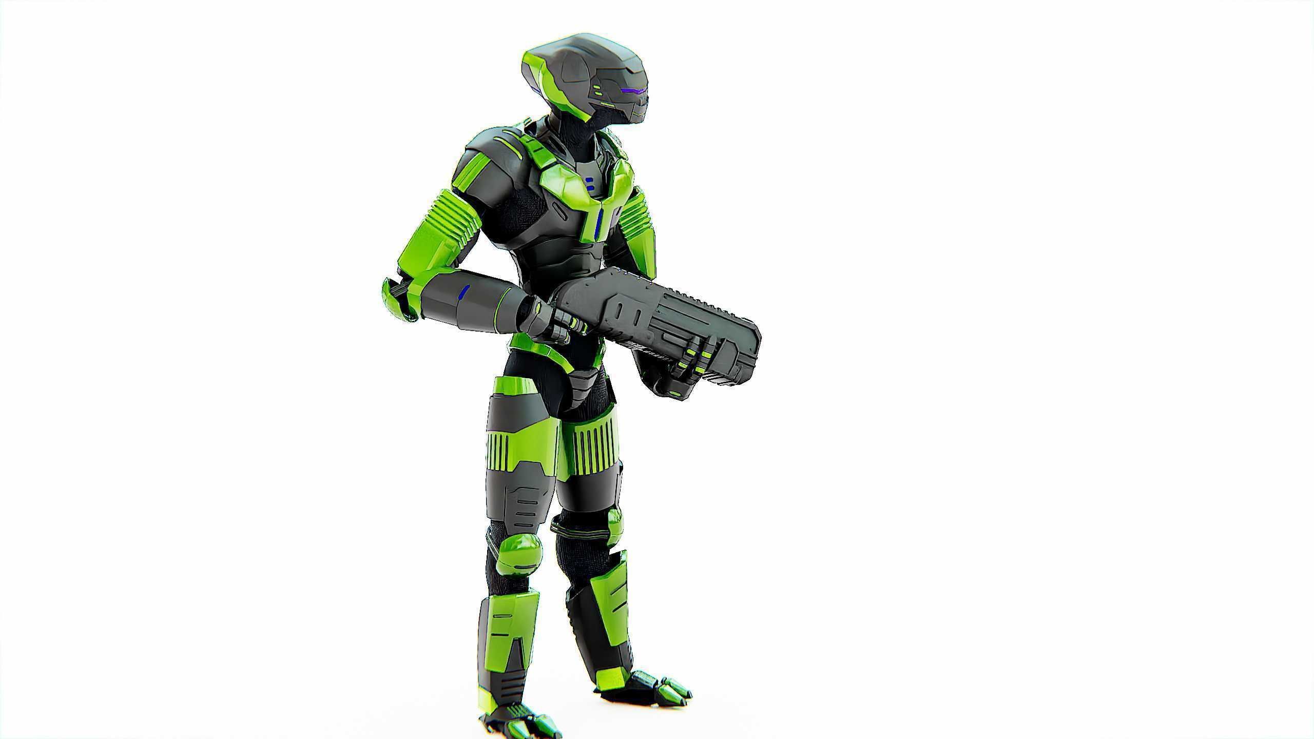 ALIEN TROOPER ZHORG Rigged for Unreal Engine - Unity - MIXAMO 3D model_6