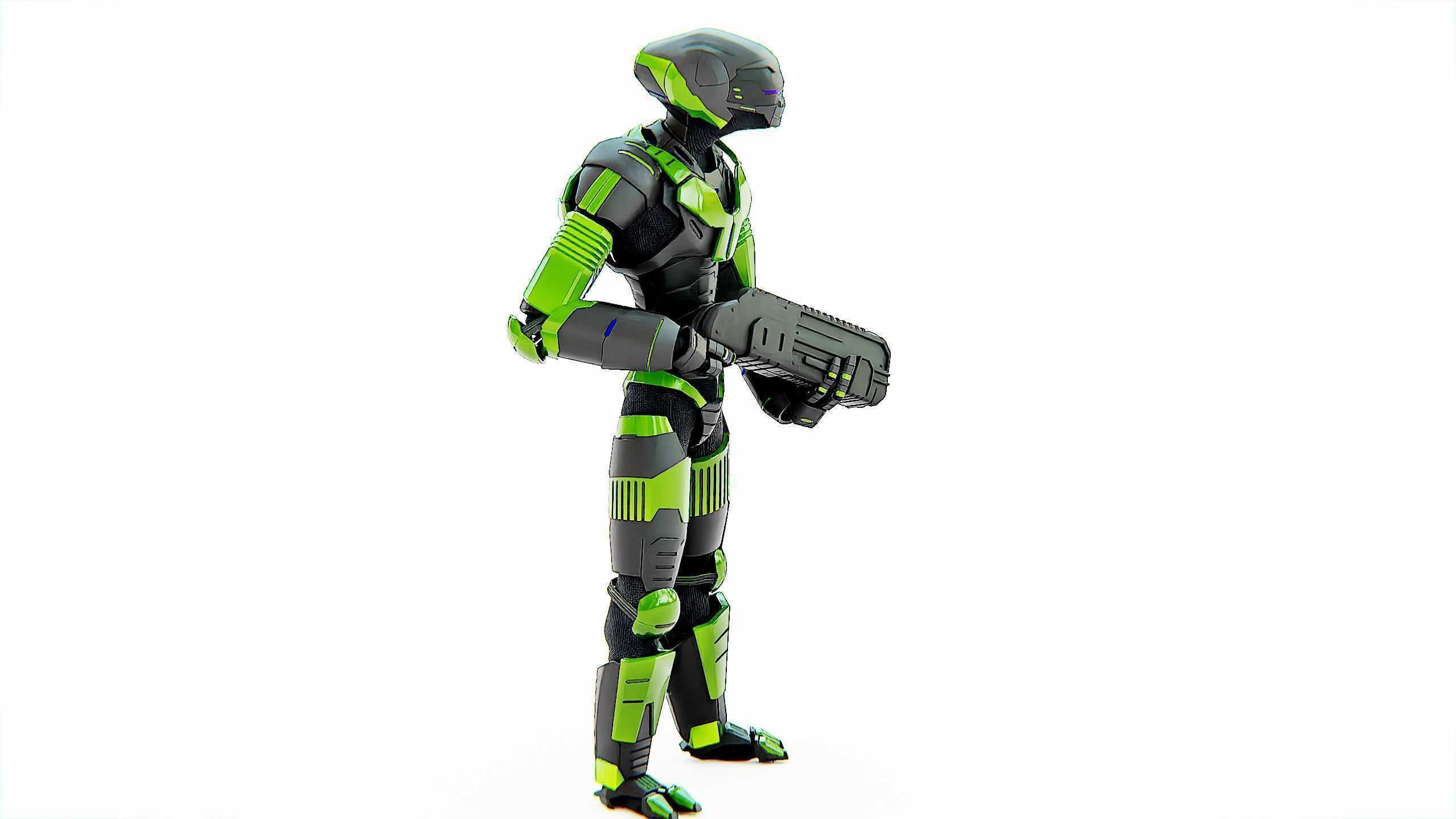 ALIEN TROOPER ZHORG Rigged for Unreal Engine - Unity - MIXAMO 3D model_7