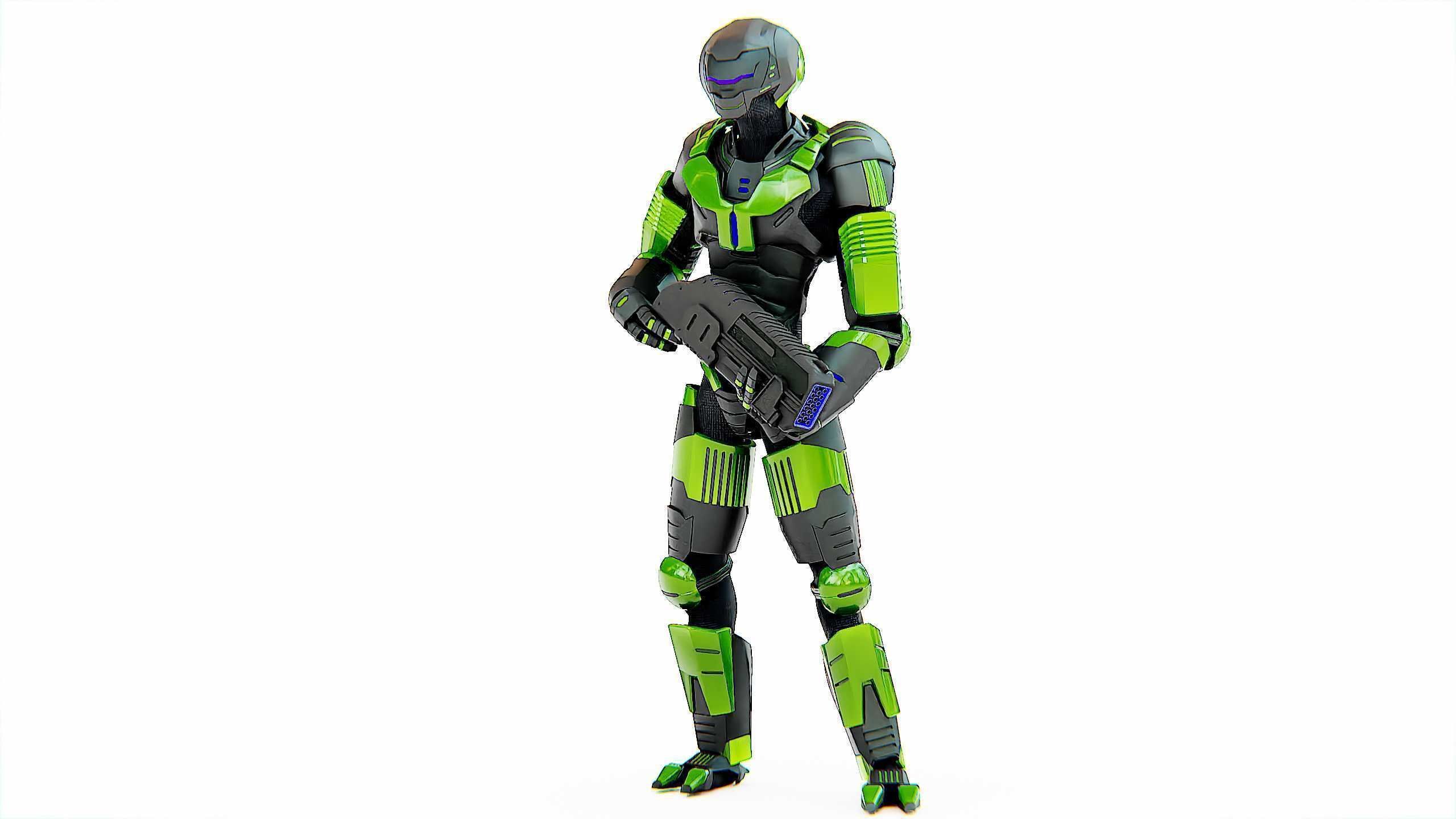 ALIEN TROOPER ZHORG Rigged for Unreal Engine - Unity - MIXAMO 3D model_2