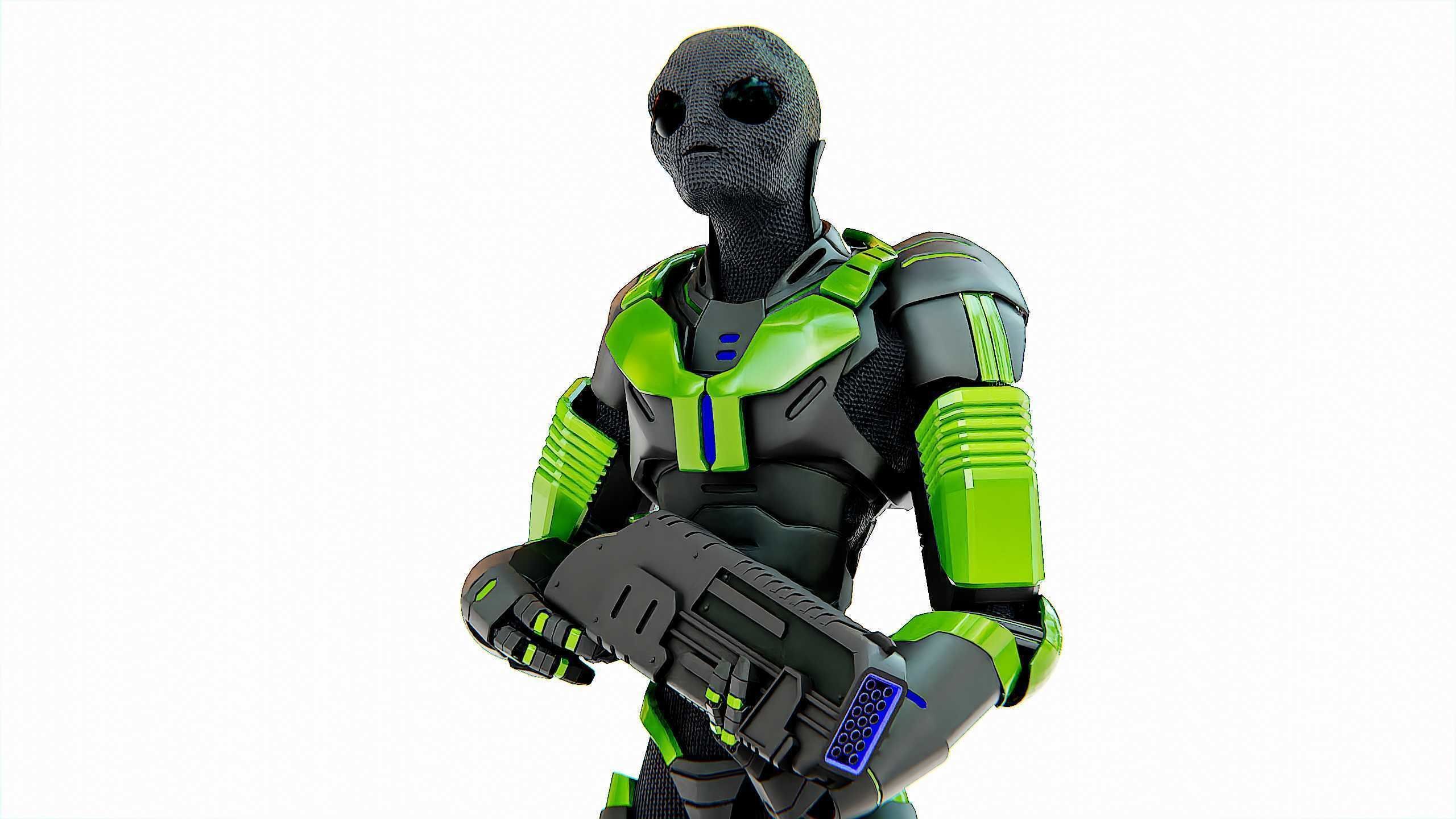 ALIEN TROOPER ZHORG Rigged for Unreal Engine - Unity - MIXAMO 3D model_27