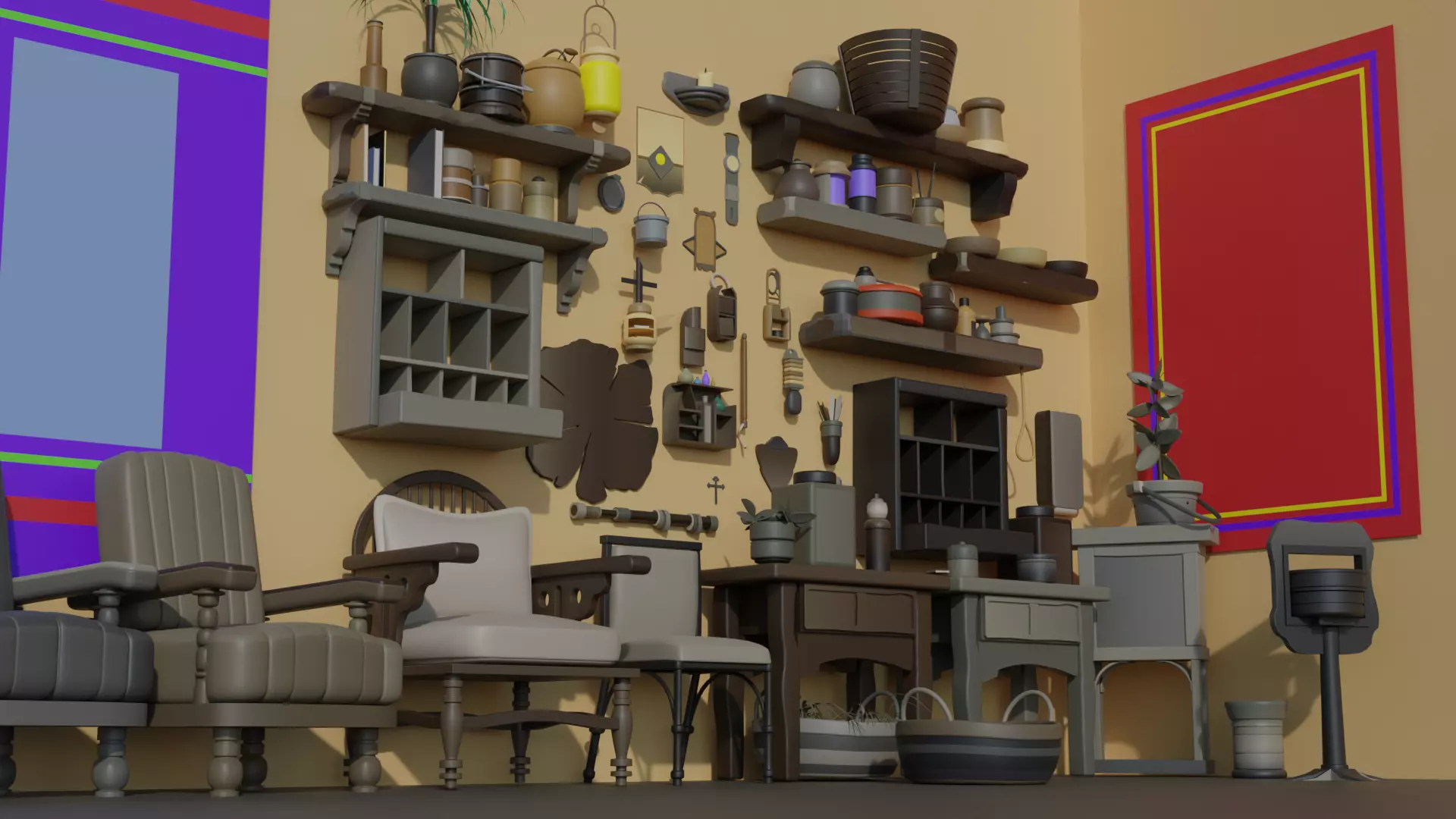 FC Medieval Props Set A Free 3D model