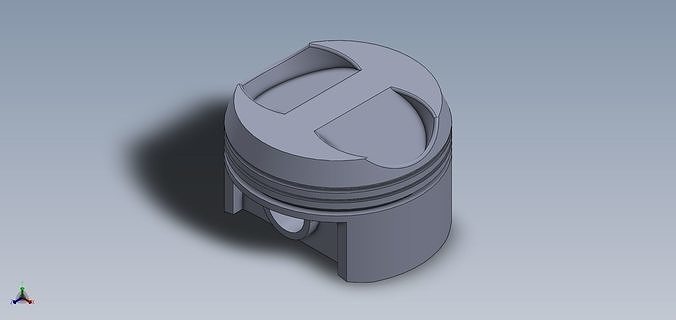 Gasoline Piston 2 Valves Domed 3D print model