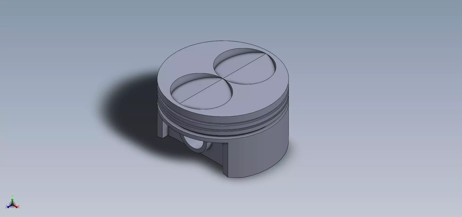 Gasoline Piston 4 Valves 3D print model_0