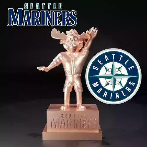 MLB - SEATTLE MARINERS BASEBALL MASCOT STATUE - 3D PRINT