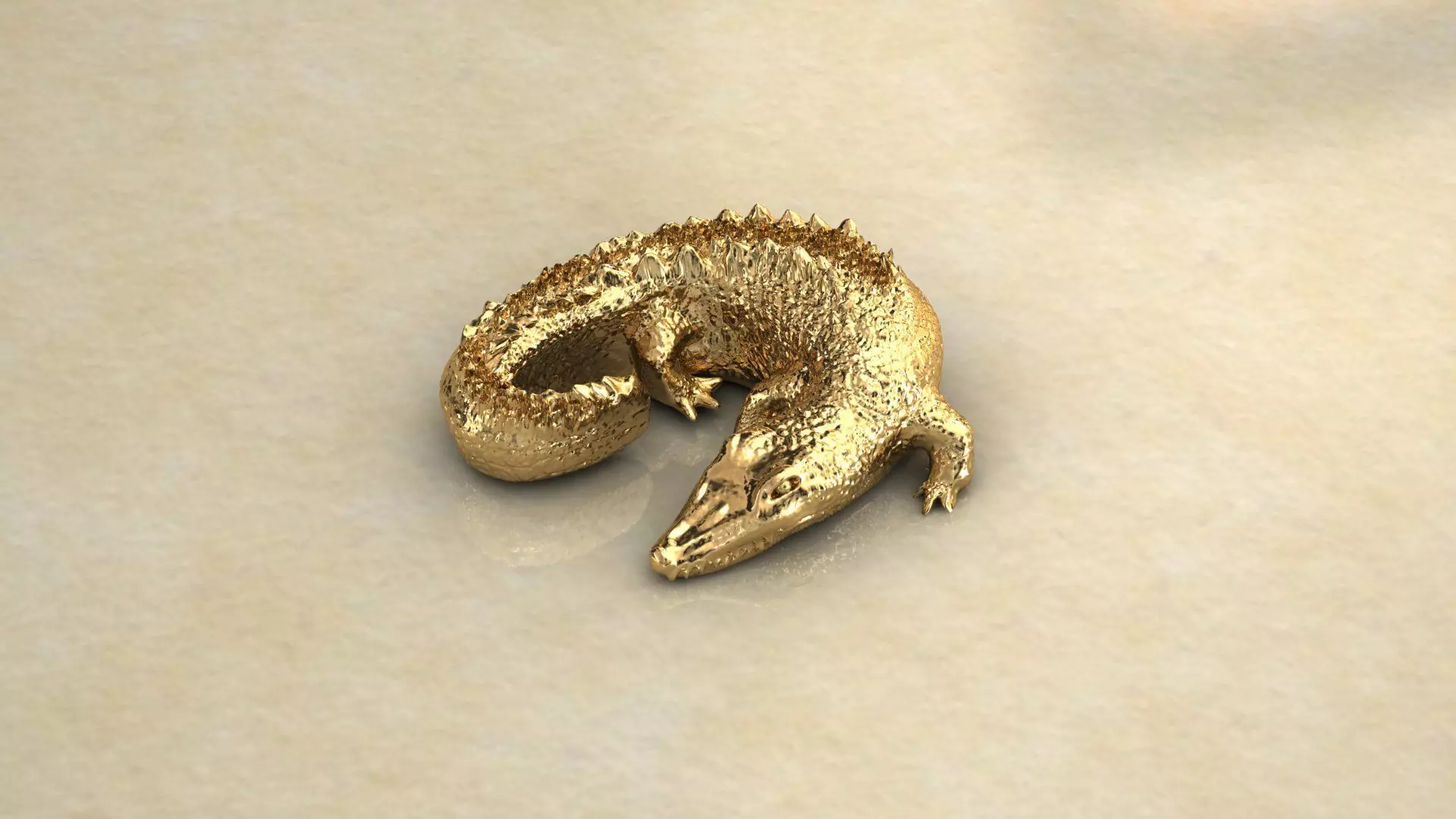 The crocodile  Free 3D print model_0