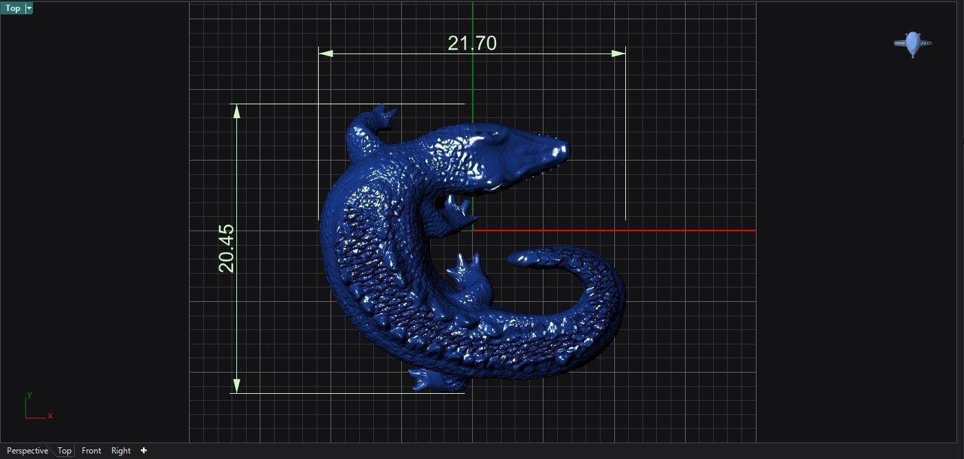 The crocodile  Free 3D print model_1