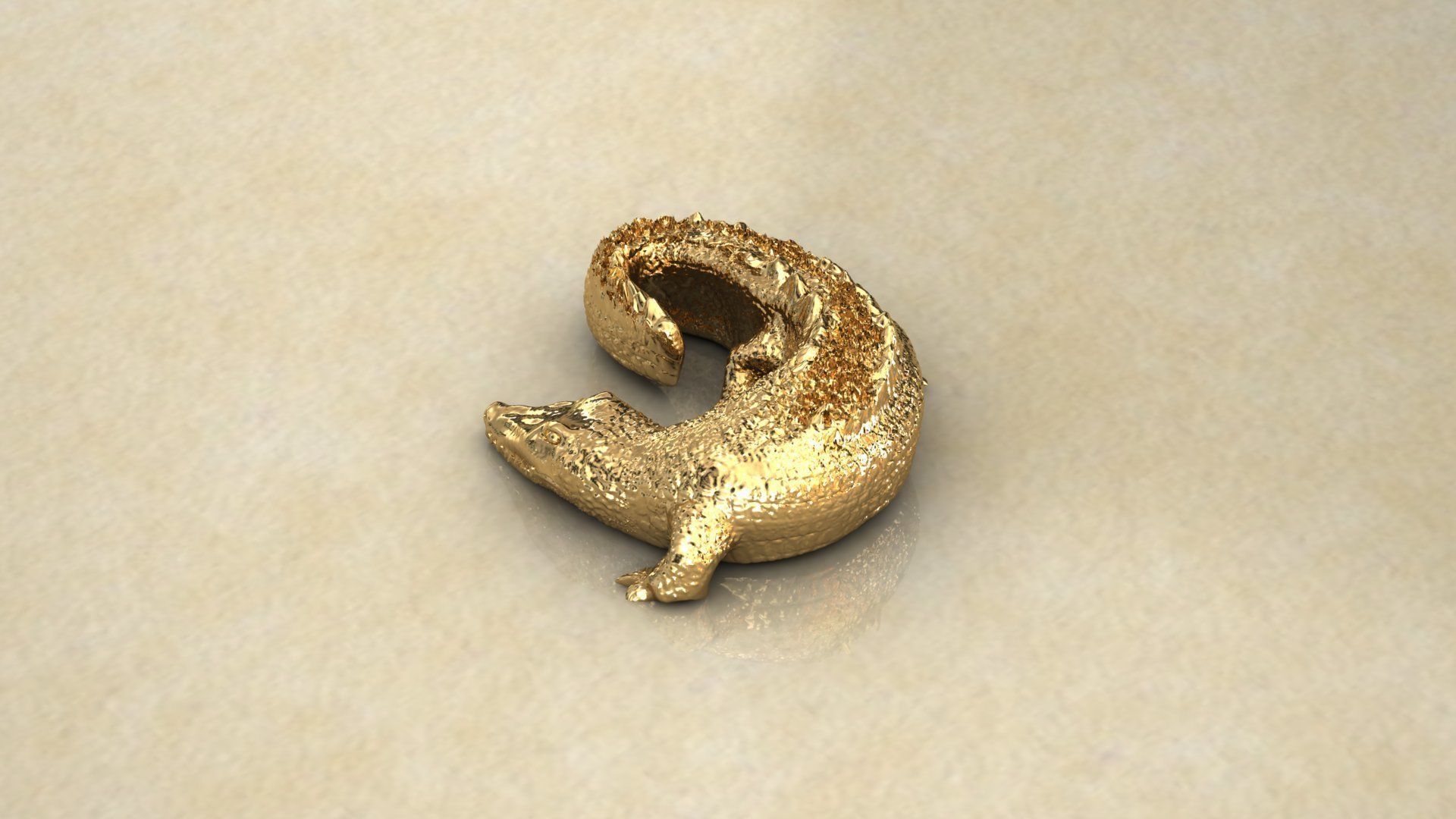 The crocodile  Free 3D print model_6