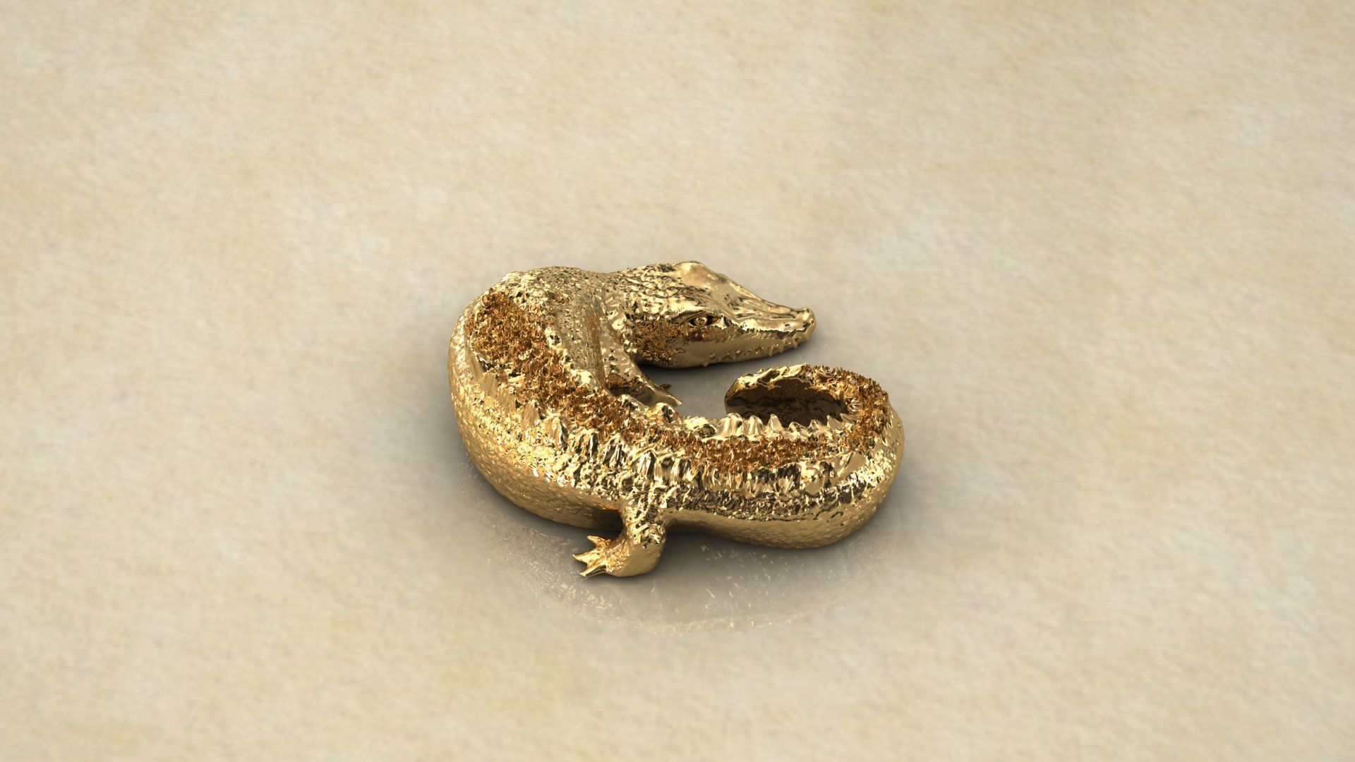 The crocodile  Free 3D print model_5