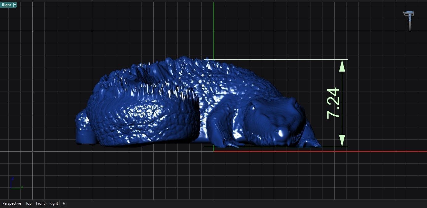 The crocodile  Free 3D print model_2