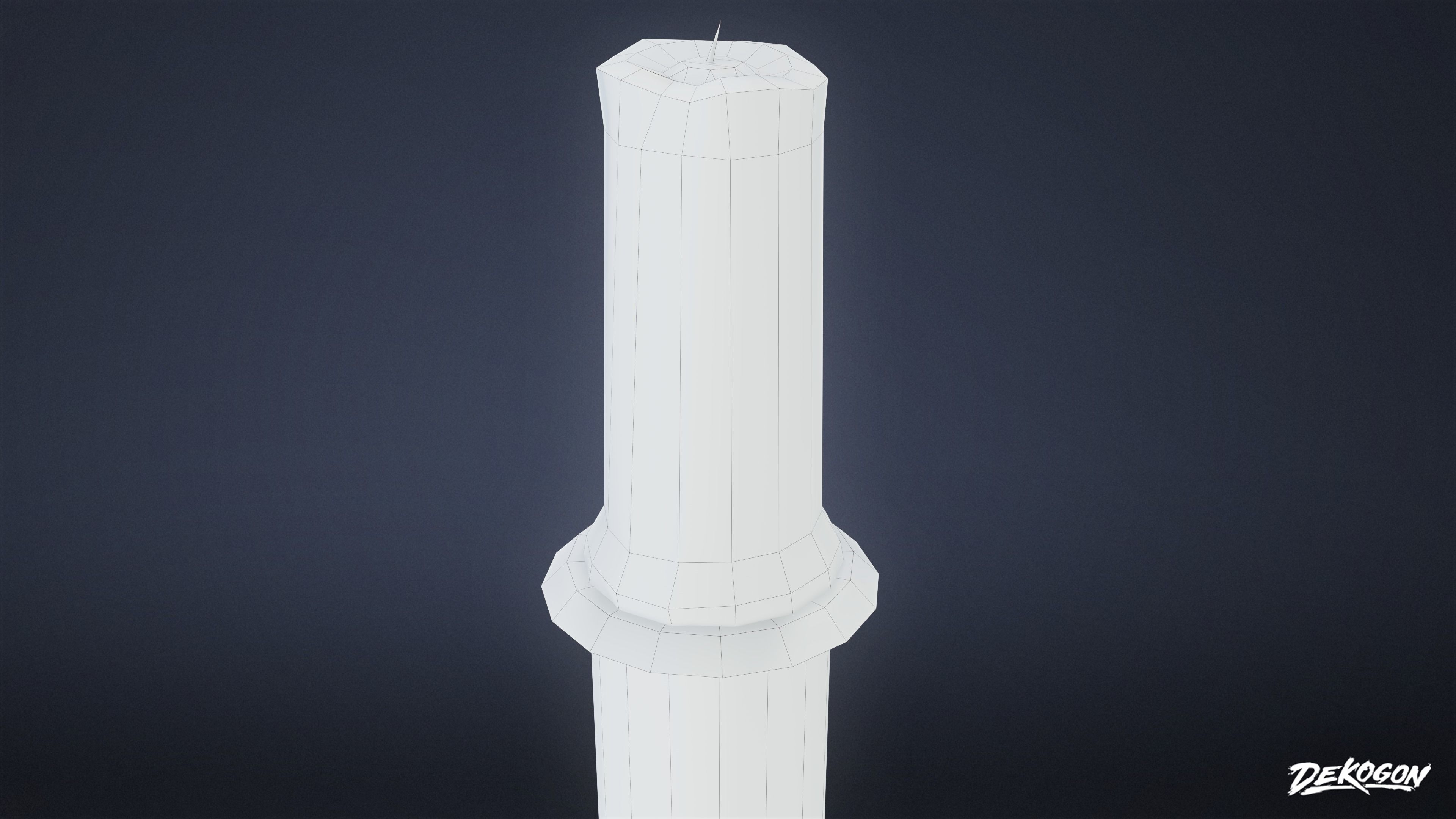 MEDIEVAL - Candle Stand Small 01 - LOW POLY Low-poly 3D model_16