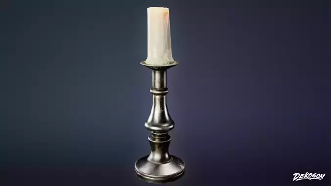 MEDIEVAL - Candle Stand Small 01 - LOW POLY