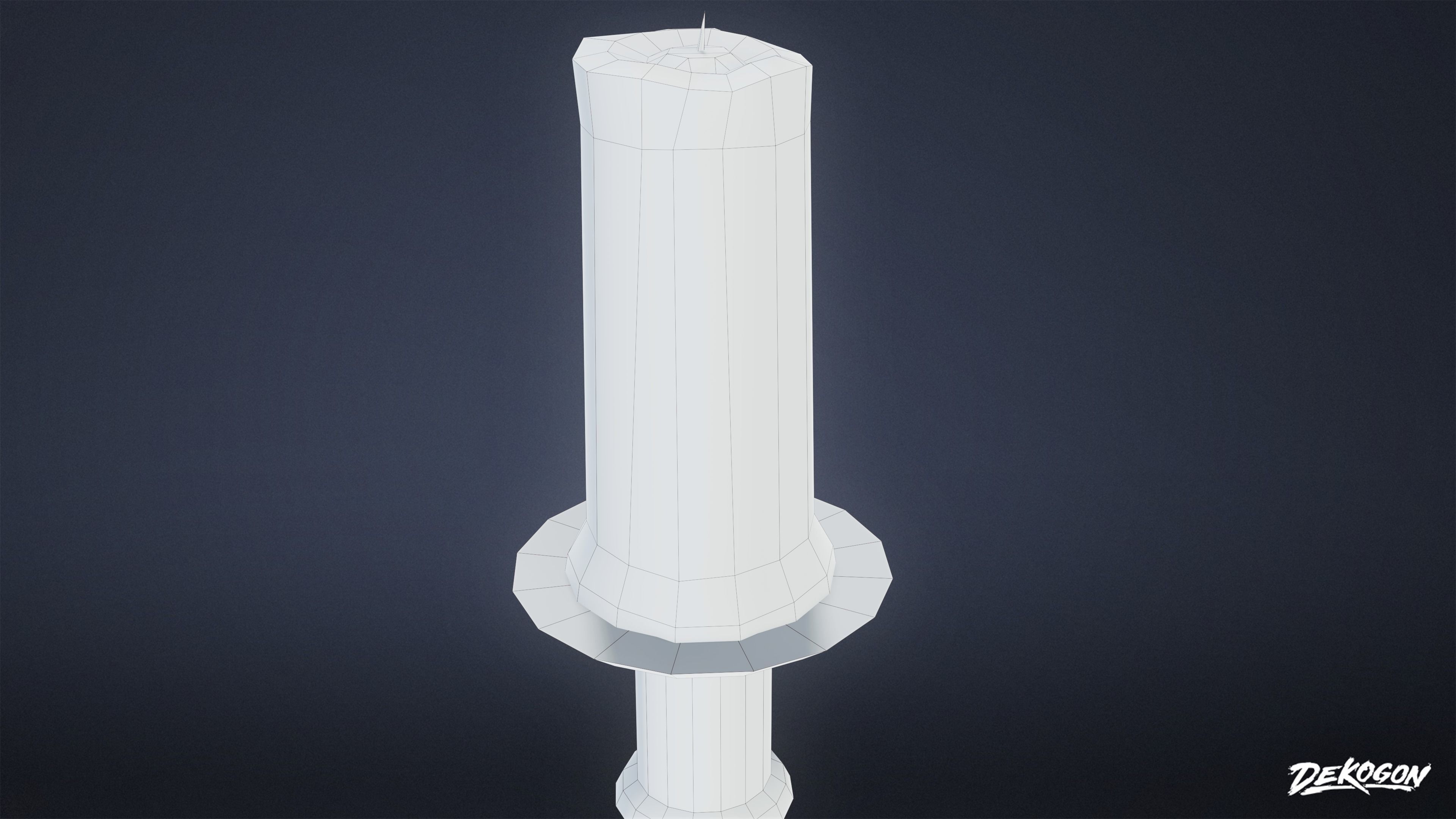 MEDIEVAL - Candle Stand Small 01 - LOW POLY Low-poly 3D model_17