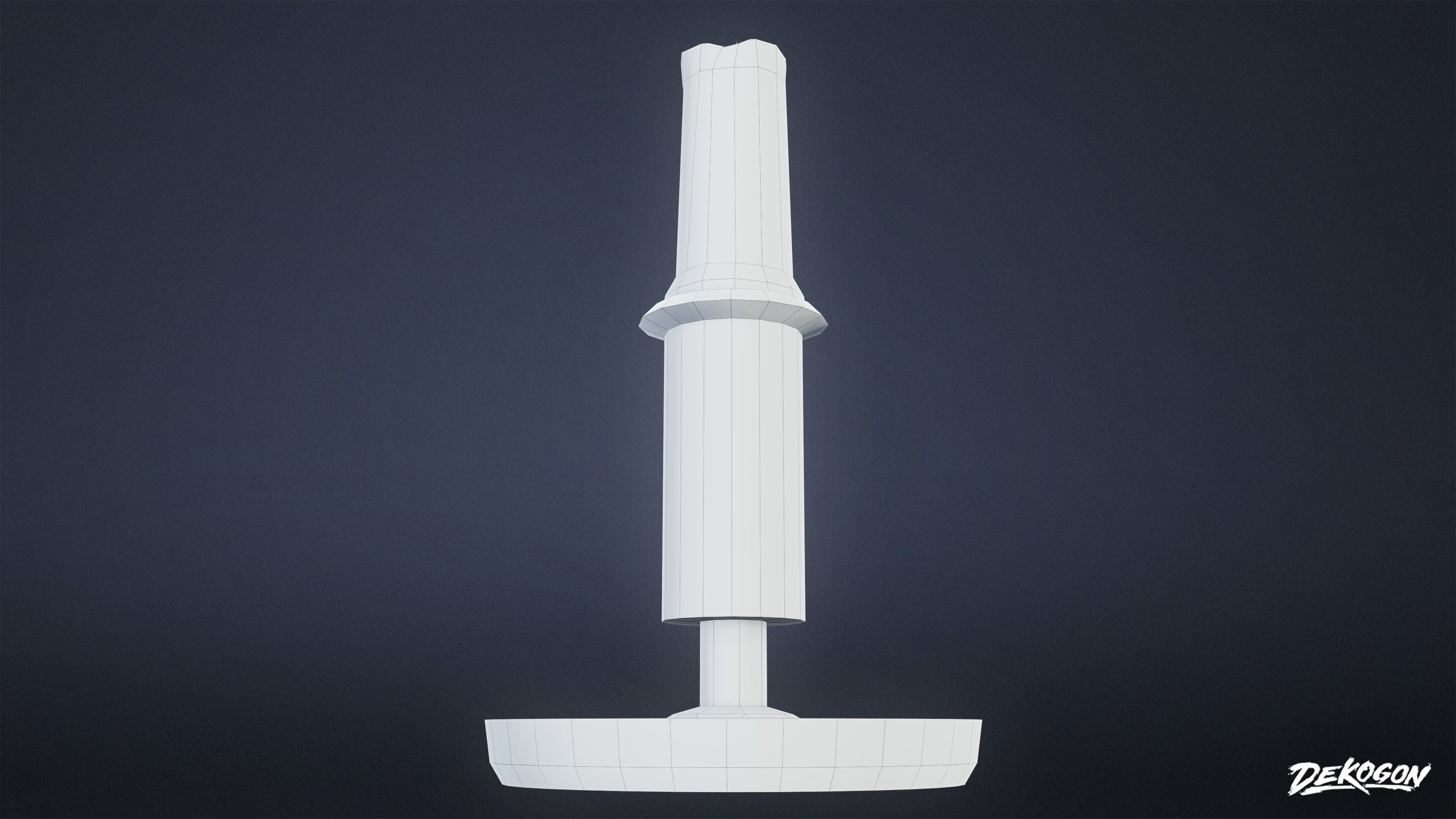 MEDIEVAL - Candle Stand Small 01 - LOW POLY Low-poly 3D model_14