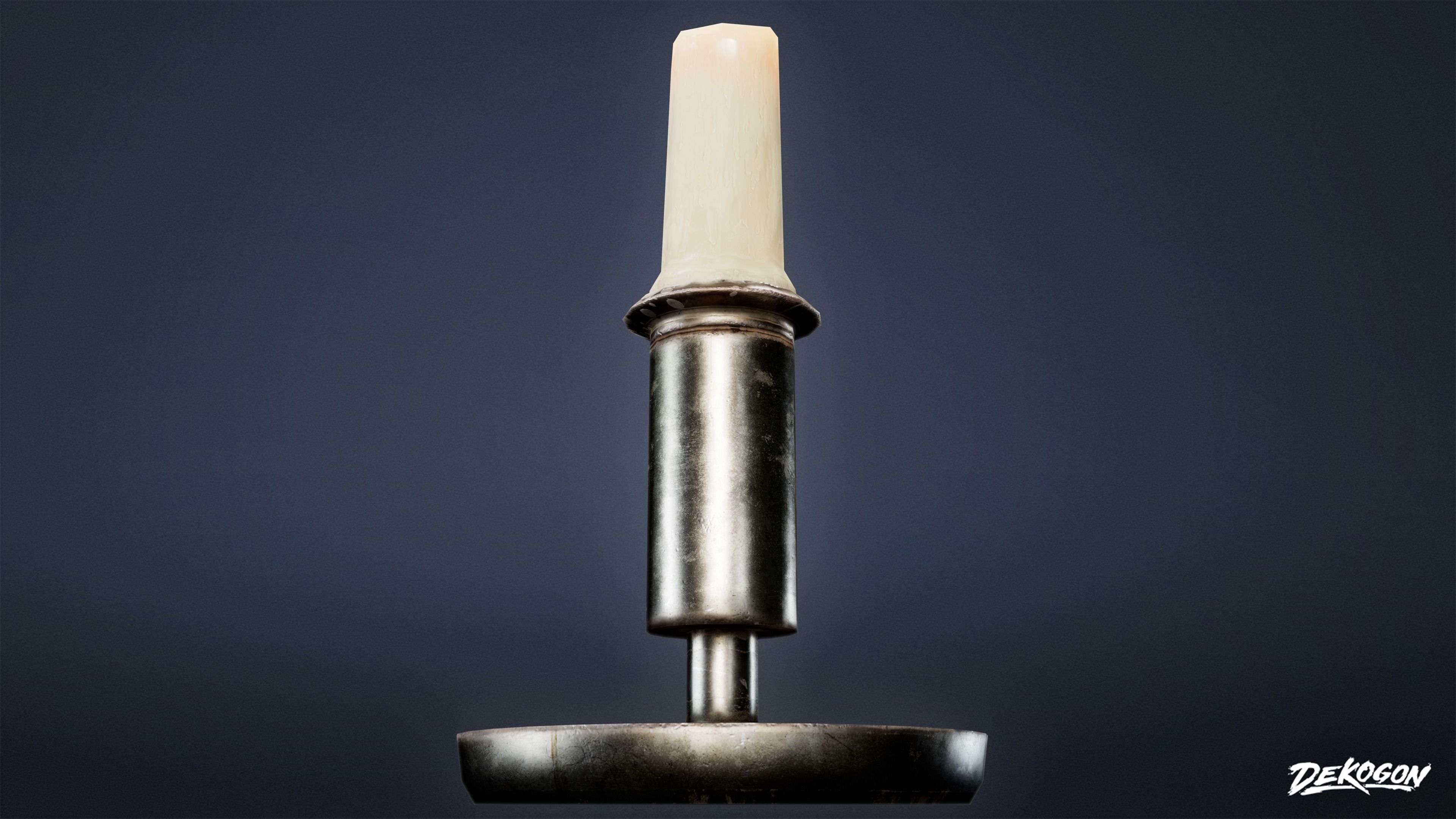 MEDIEVAL - Candle Stand Small 01 - LOW POLY Low-poly 3D model_12