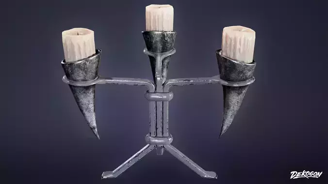 MEDIEVAL - Candles 04 - LOW POLY