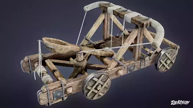 MEDIEVAL - Catapult 03 - LOW POLY