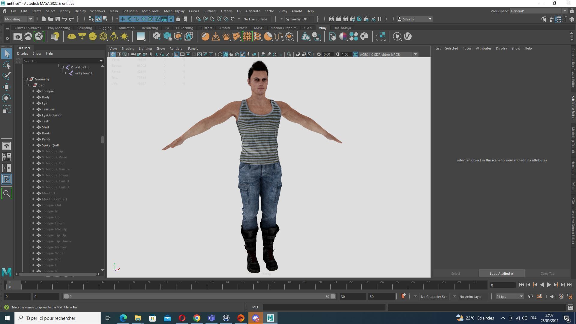 Realistic Male In Casual Outfit Survival - Sport Low-poly 3D model_21
