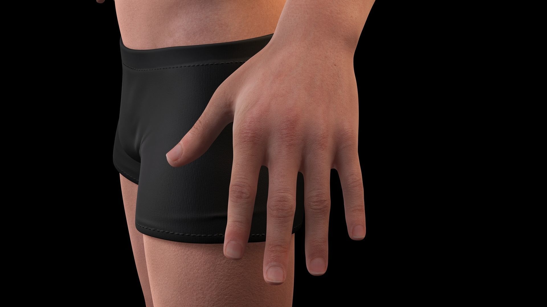 Realistic Male In Casual Outfit Survival - Sport Low-poly 3D model_14