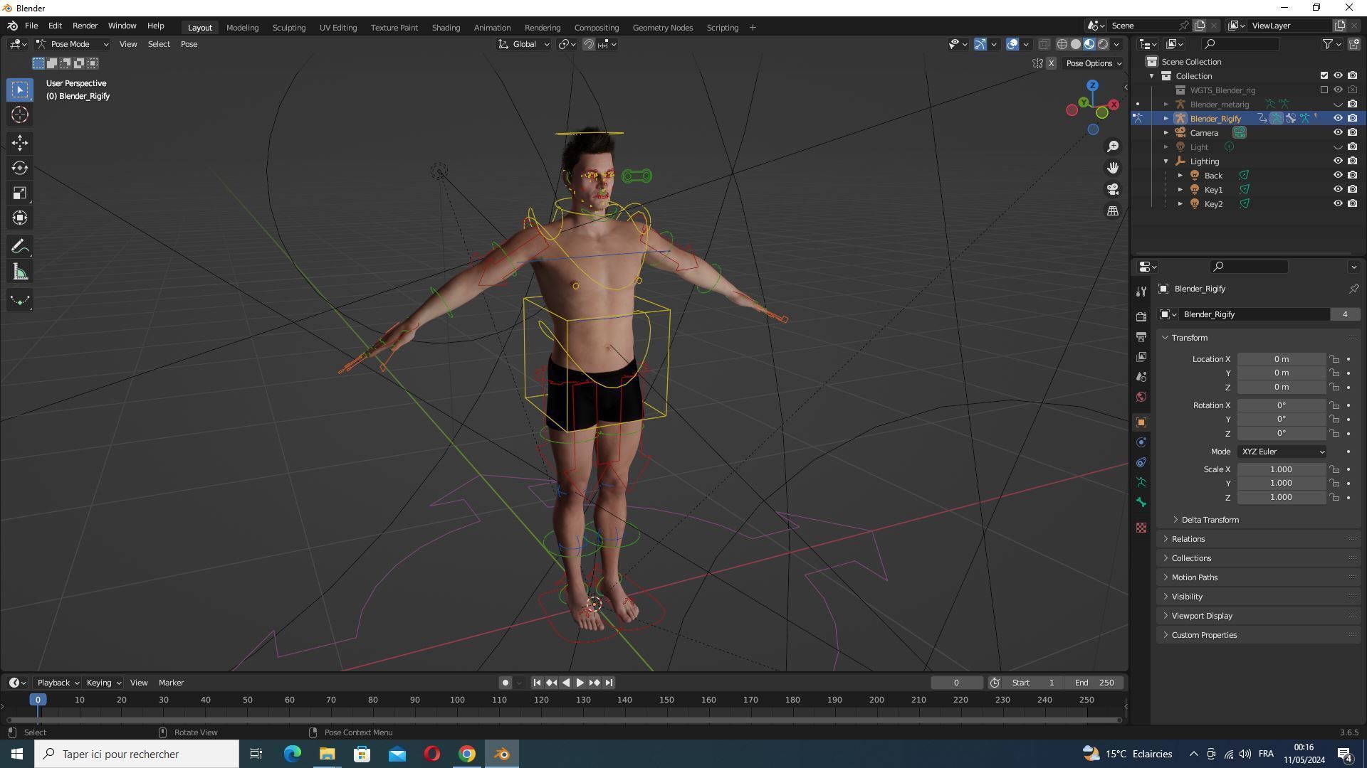 Realistic Male In Casual Outfit Survival - Sport Low-poly 3D model_23