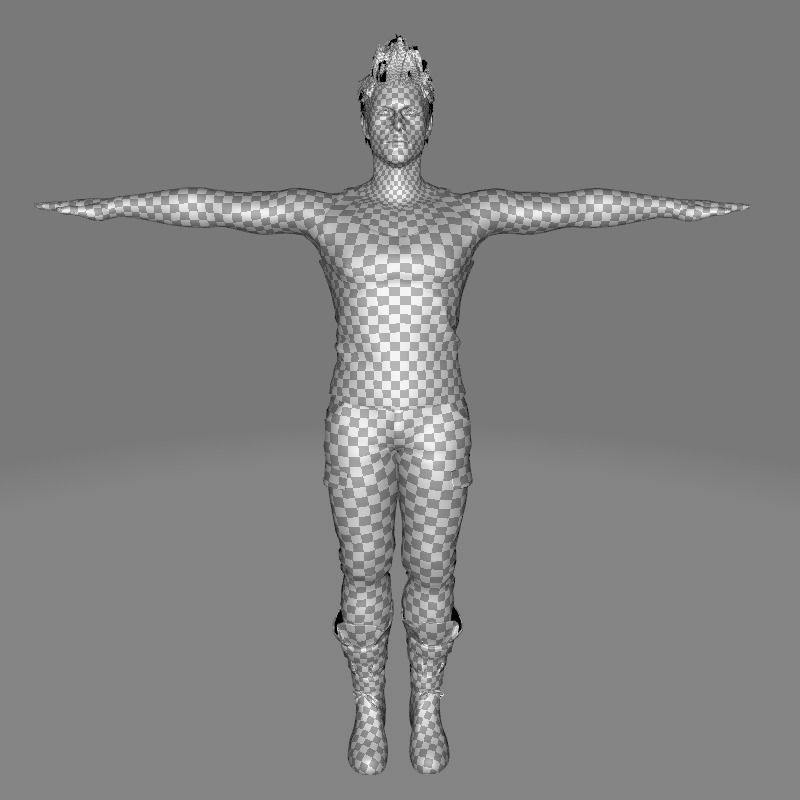 Realistic Male In Casual Outfit Survival - Sport Low-poly 3D model_33