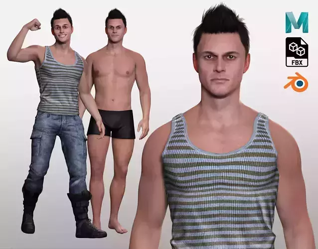 Realistic Male In Casual Outfit Survival - Sport