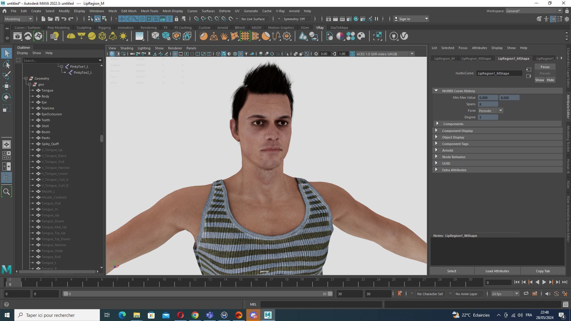 Realistic Male In Casual Outfit Survival - Sport Low-poly 3D model_22