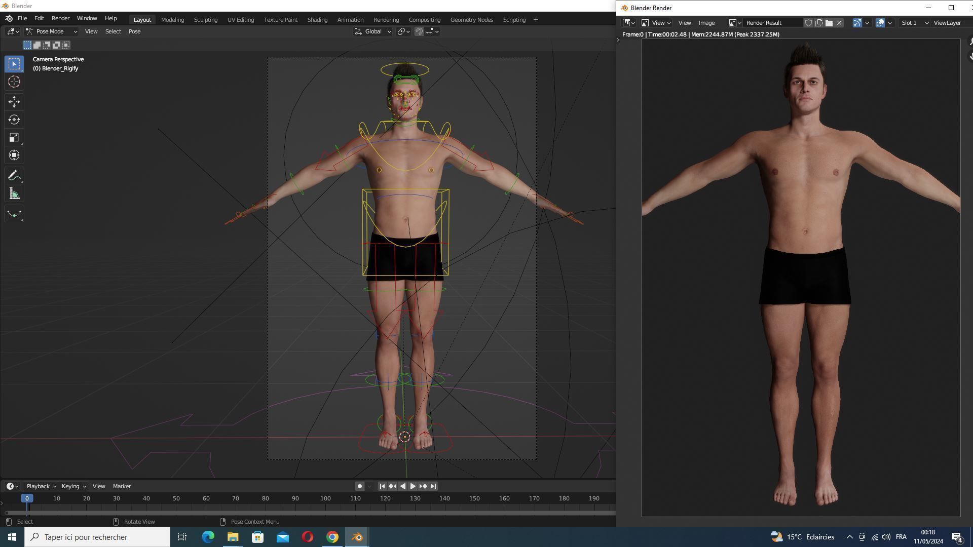 Realistic Male In Casual Outfit Survival - Sport Low-poly 3D model_26