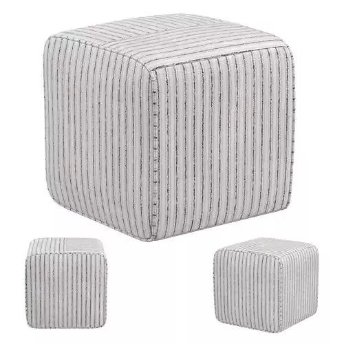 Rodin Stripe 16x16 Cube Ottoman