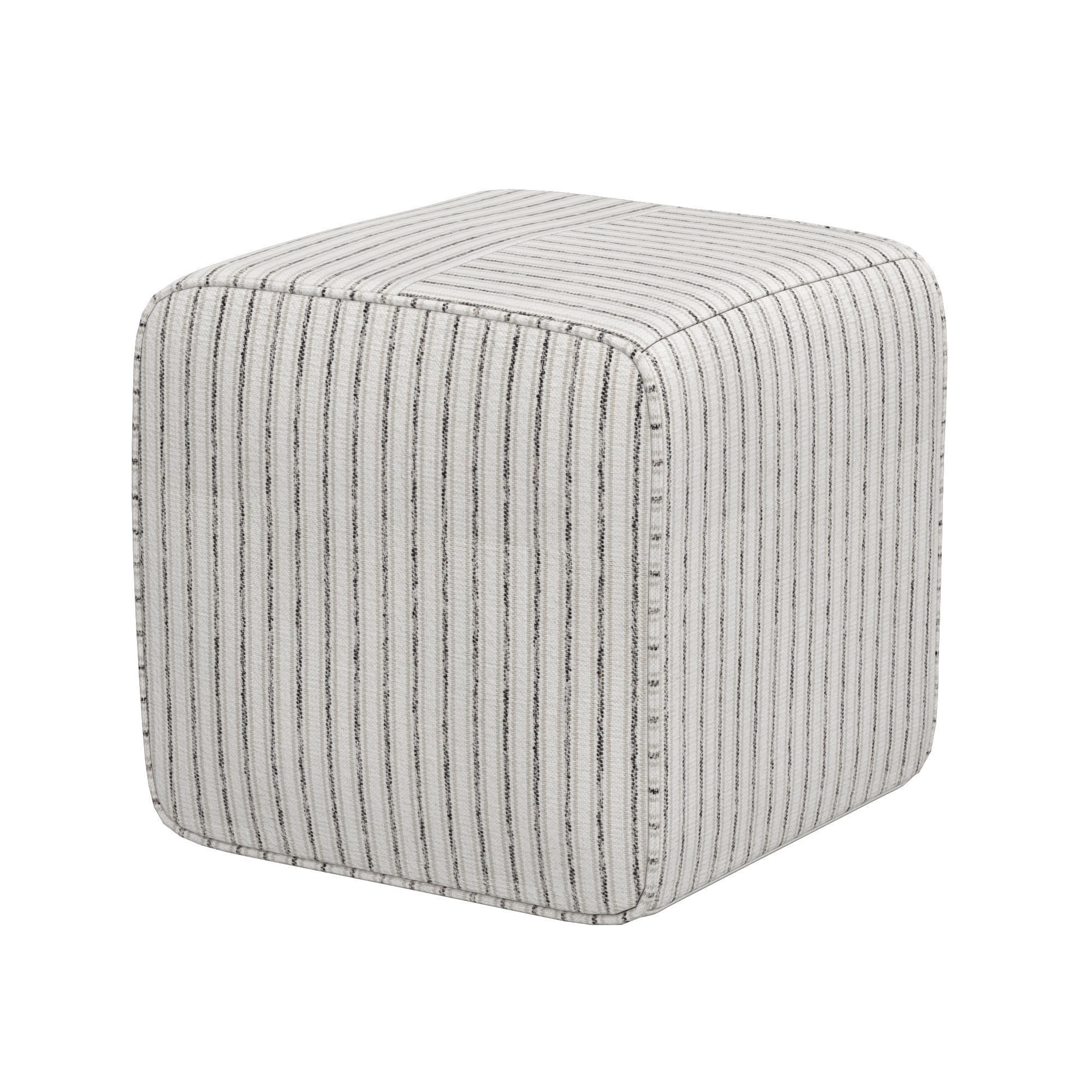 Rodin Stripe 16x16 Cube Ottoman 3D model_3