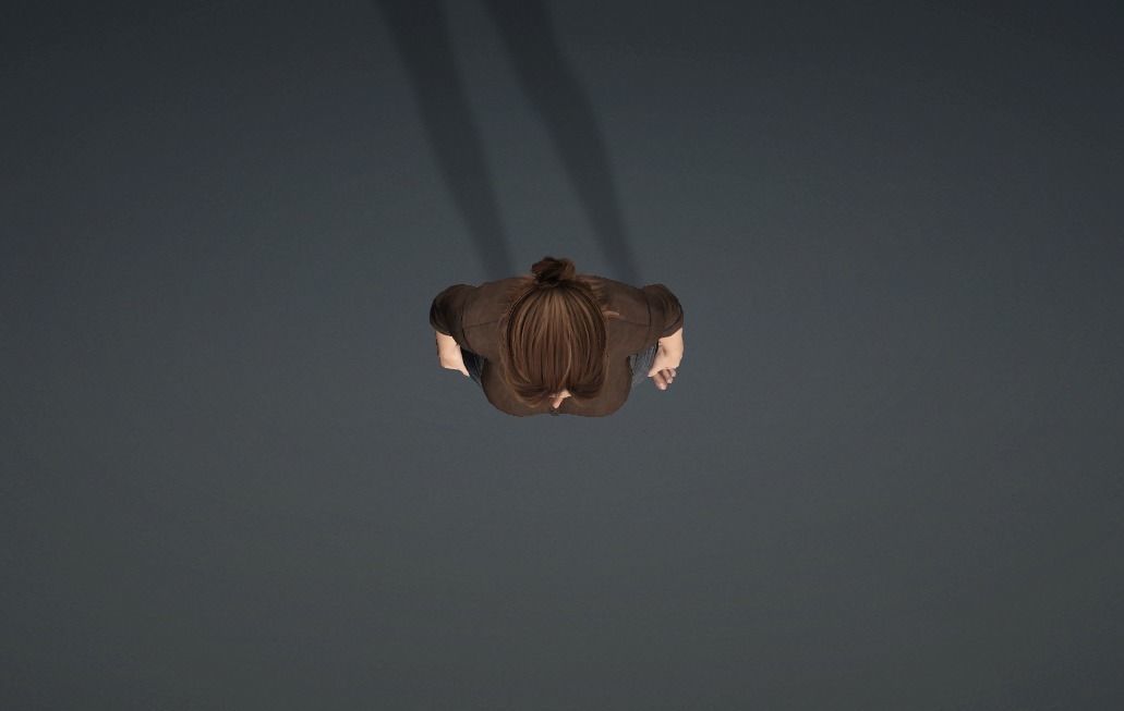 Realistic Female Character Low-poly 3D model_2