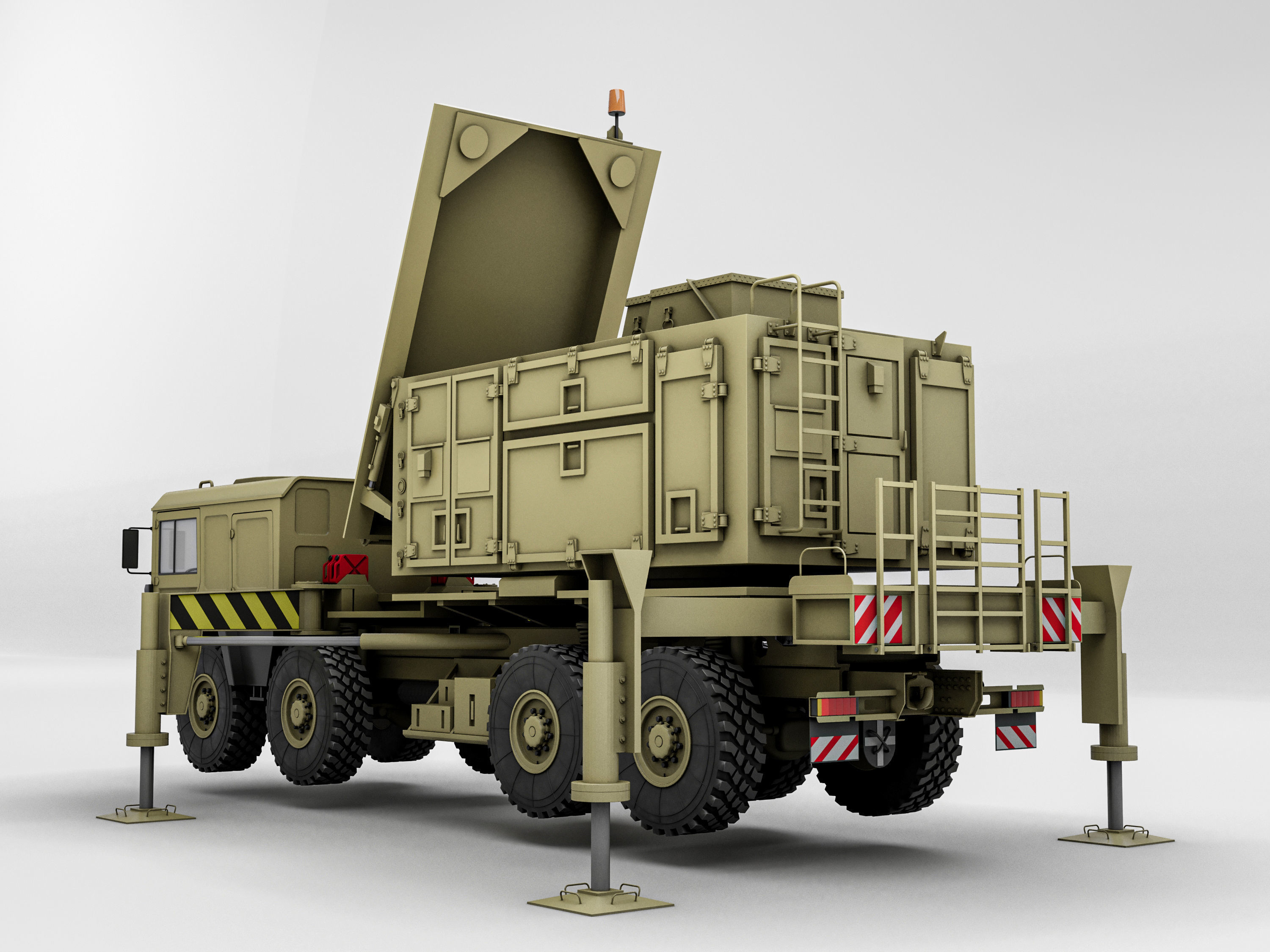 Radar AN MPQ-53 MAN KAT 3D model_8