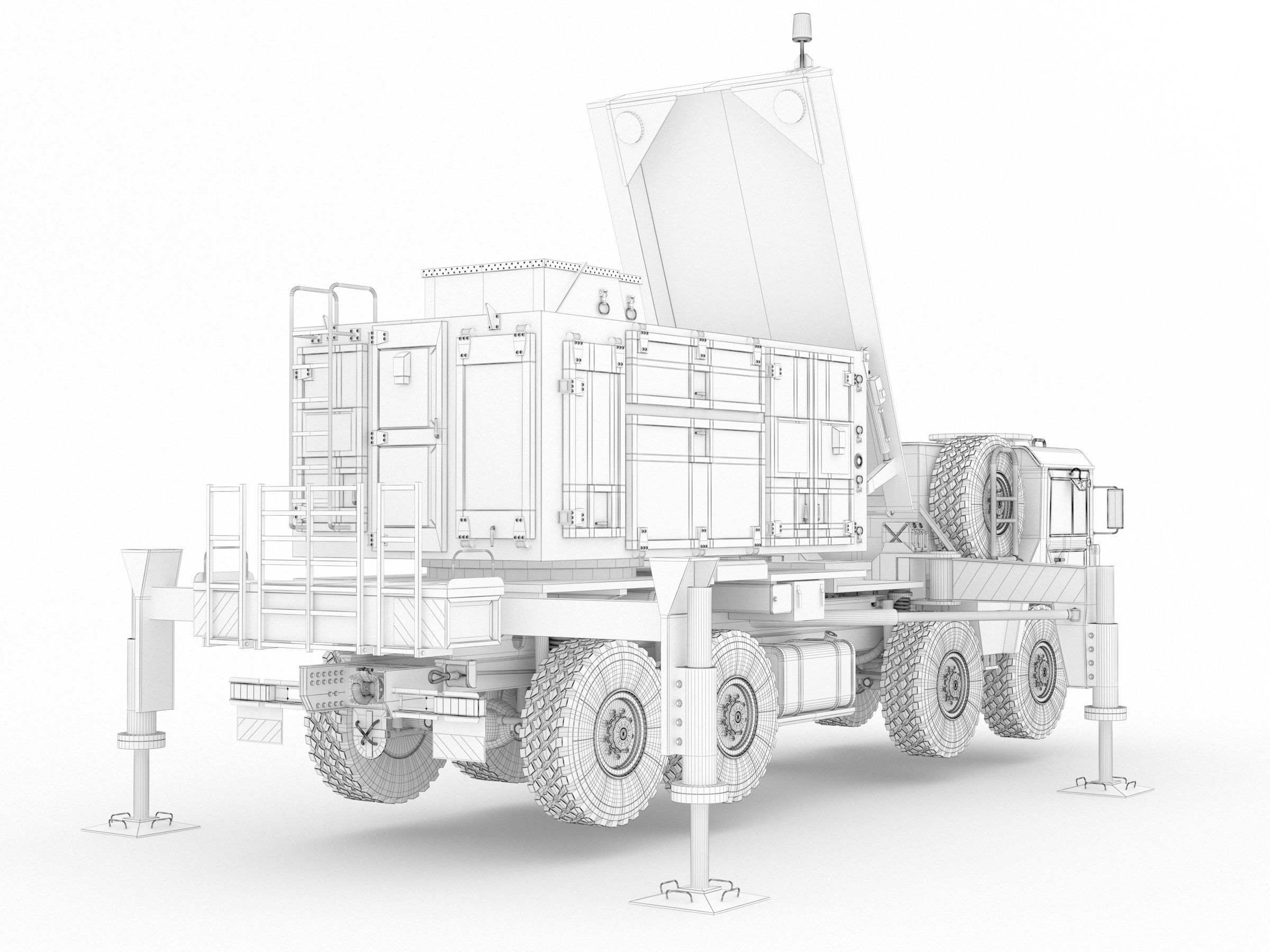 Radar AN MPQ-53 MAN KAT 3D model_21