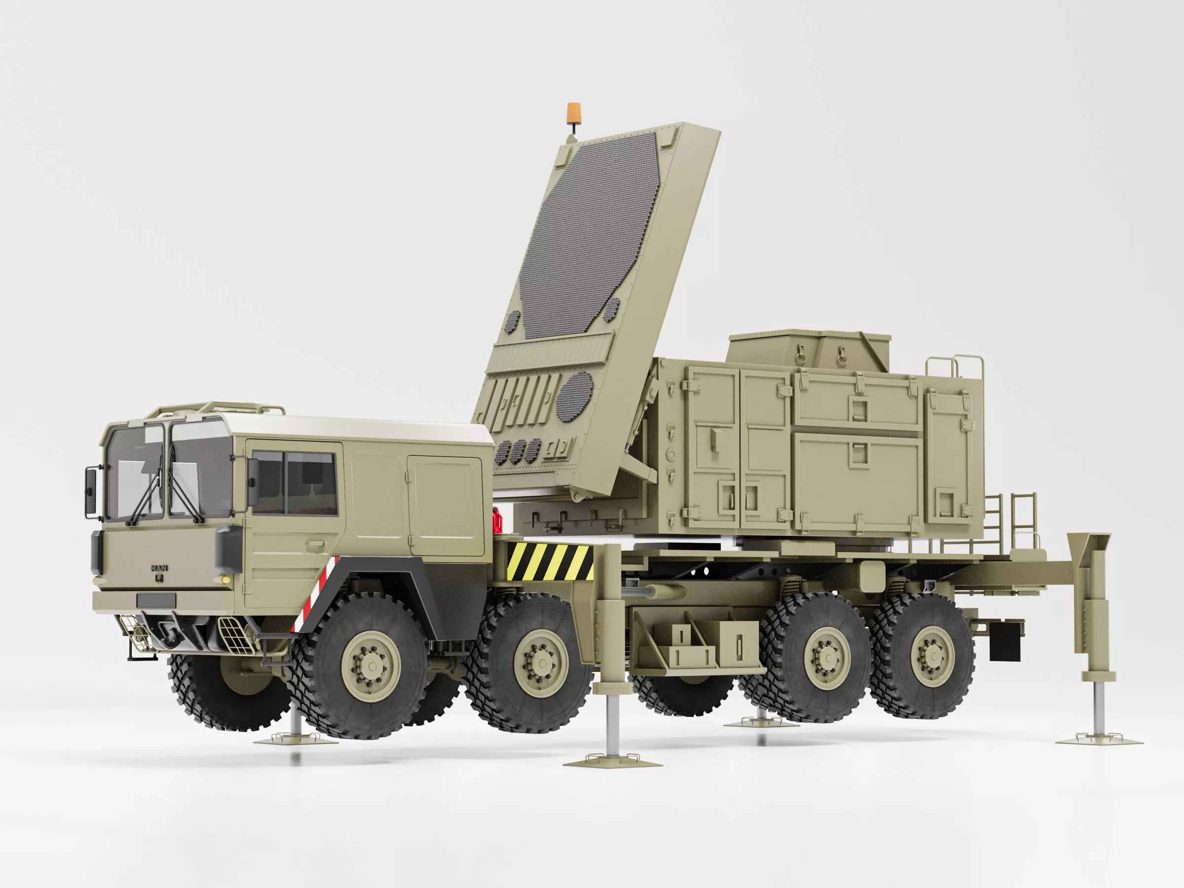 Radar AN MPQ-53 MAN KAT 3D model_0