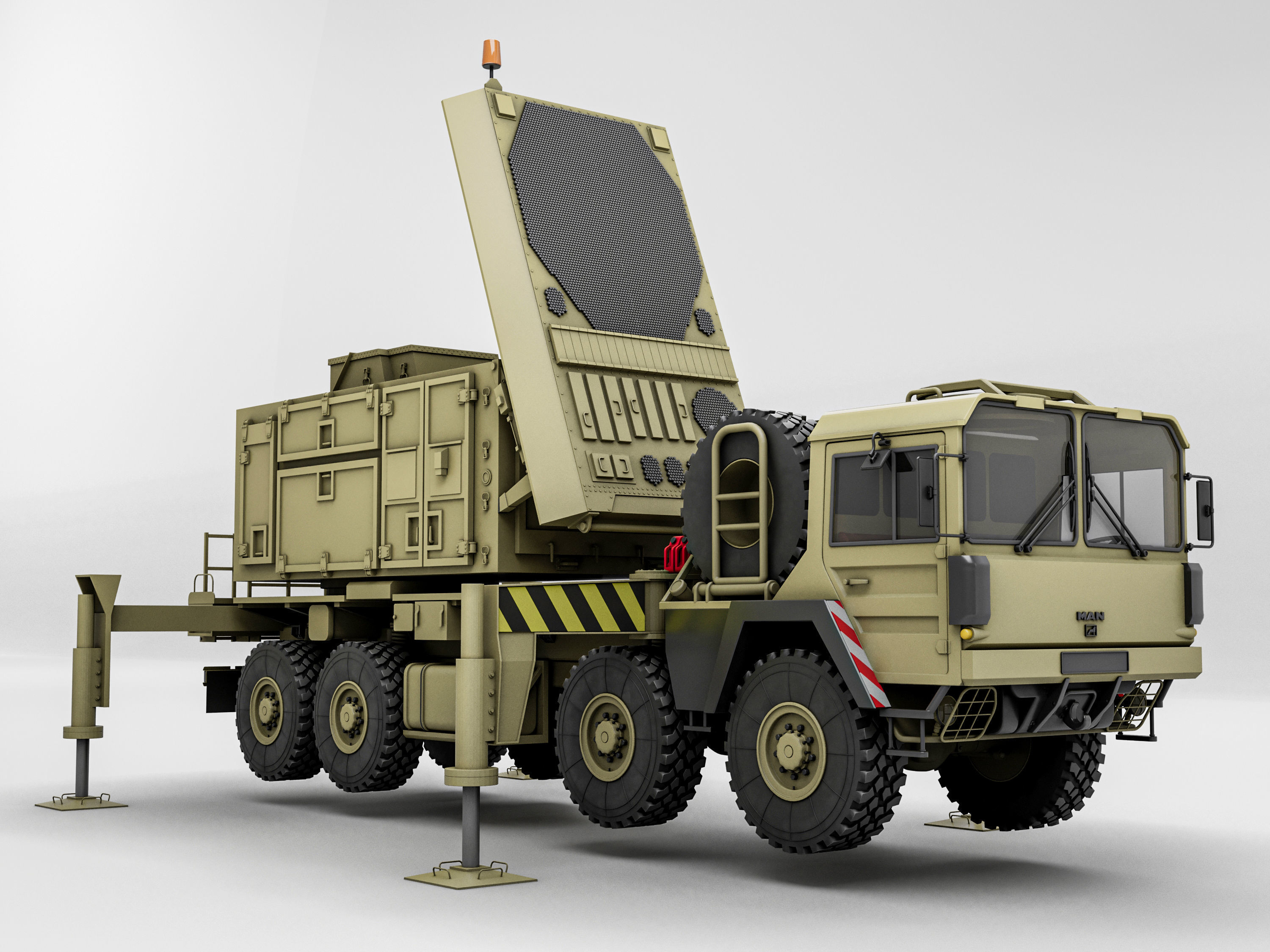 Radar AN MPQ-53 MAN KAT 3D model_20