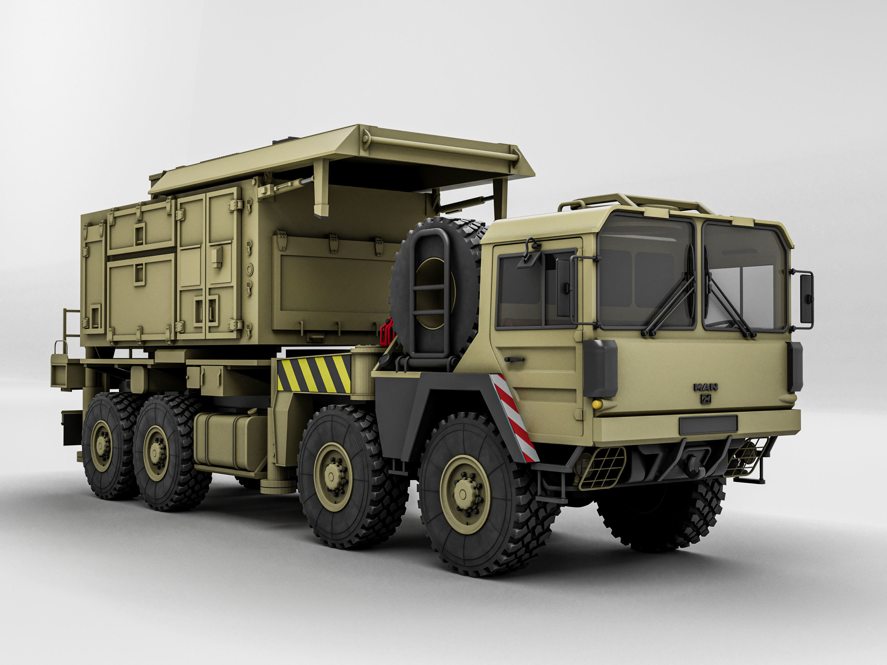 Radar AN MPQ-53 MAN KAT 3D model_15