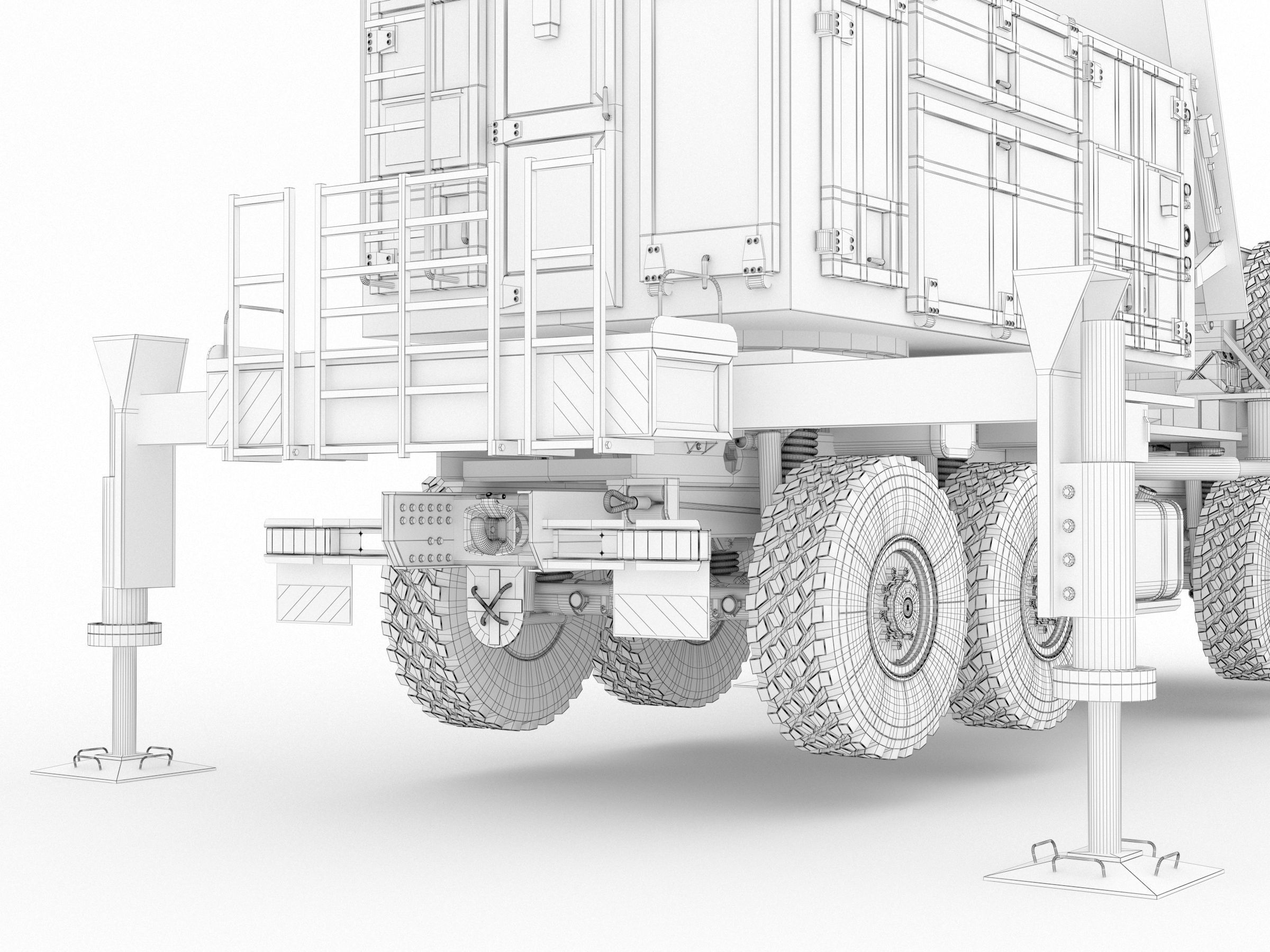 Radar AN MPQ-53 MAN KAT 3D model_25